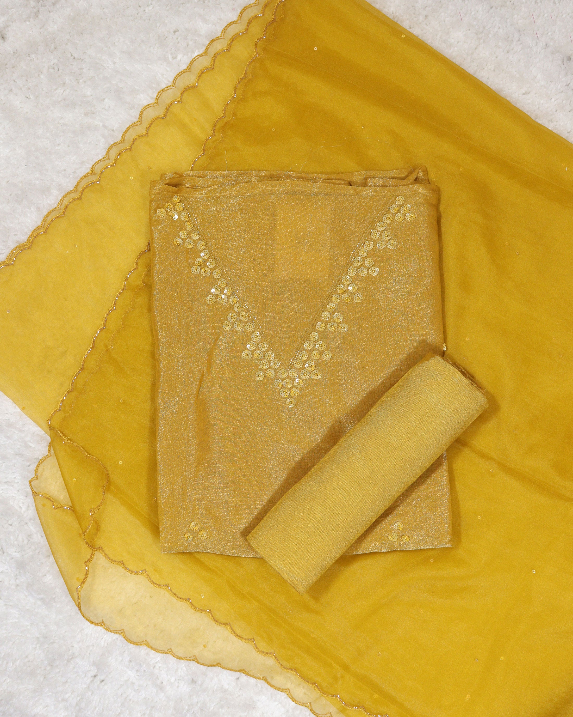 Load image into Gallery viewer, Tissue Organza Unstitched Suit -00251