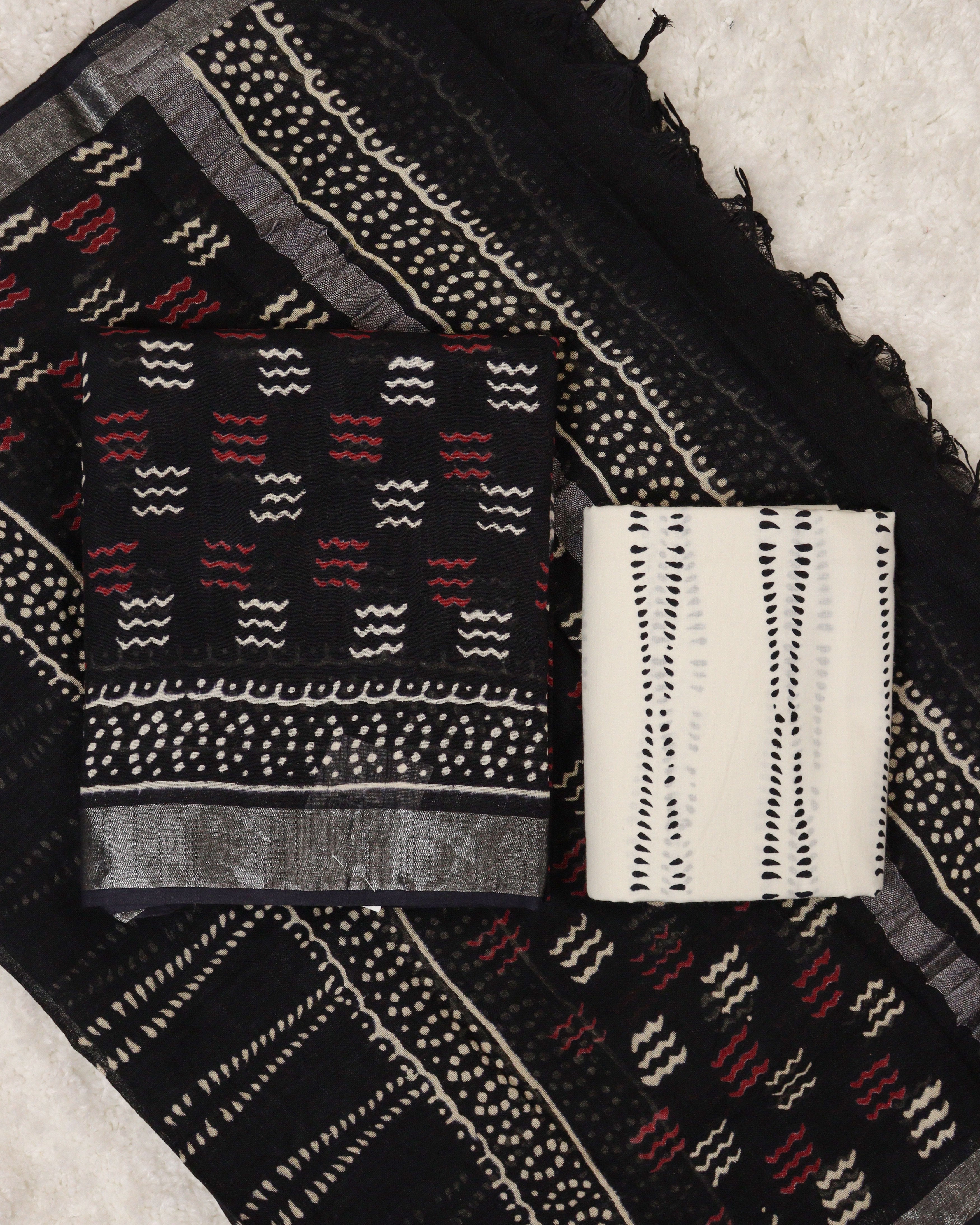 Load image into Gallery viewer, Linen Cotton Unstitched Suit-00326