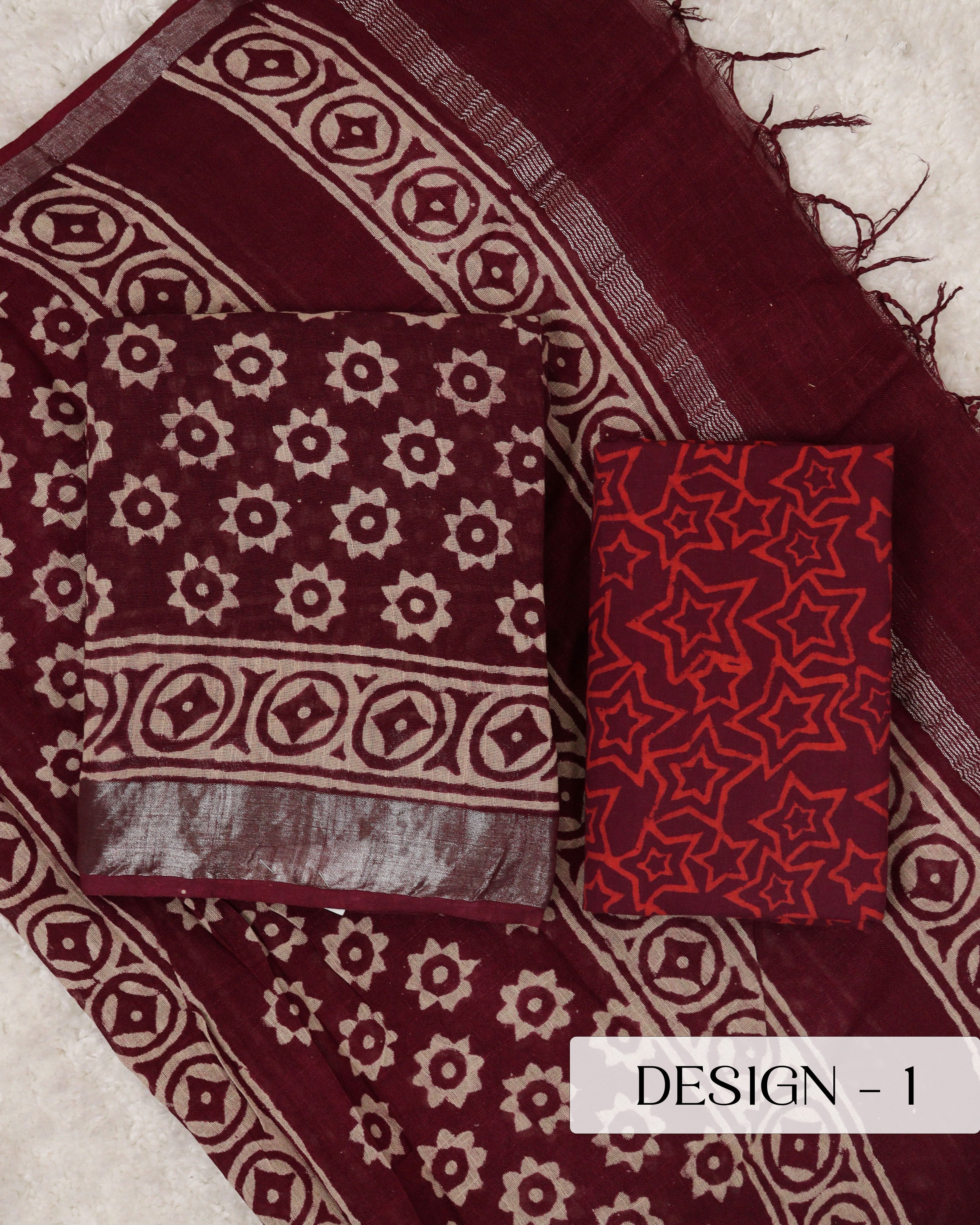 Load image into Gallery viewer, Linen Cotton Unstitched Suit-00326