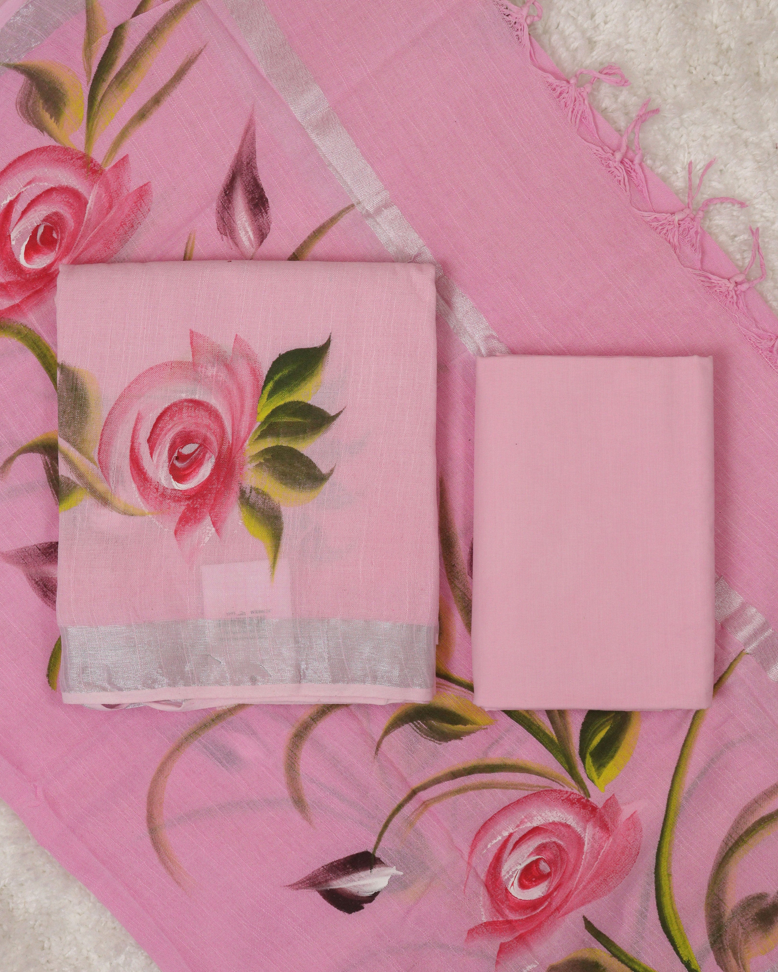 Load image into Gallery viewer, Linen Cotton Unstitched Suit-00326