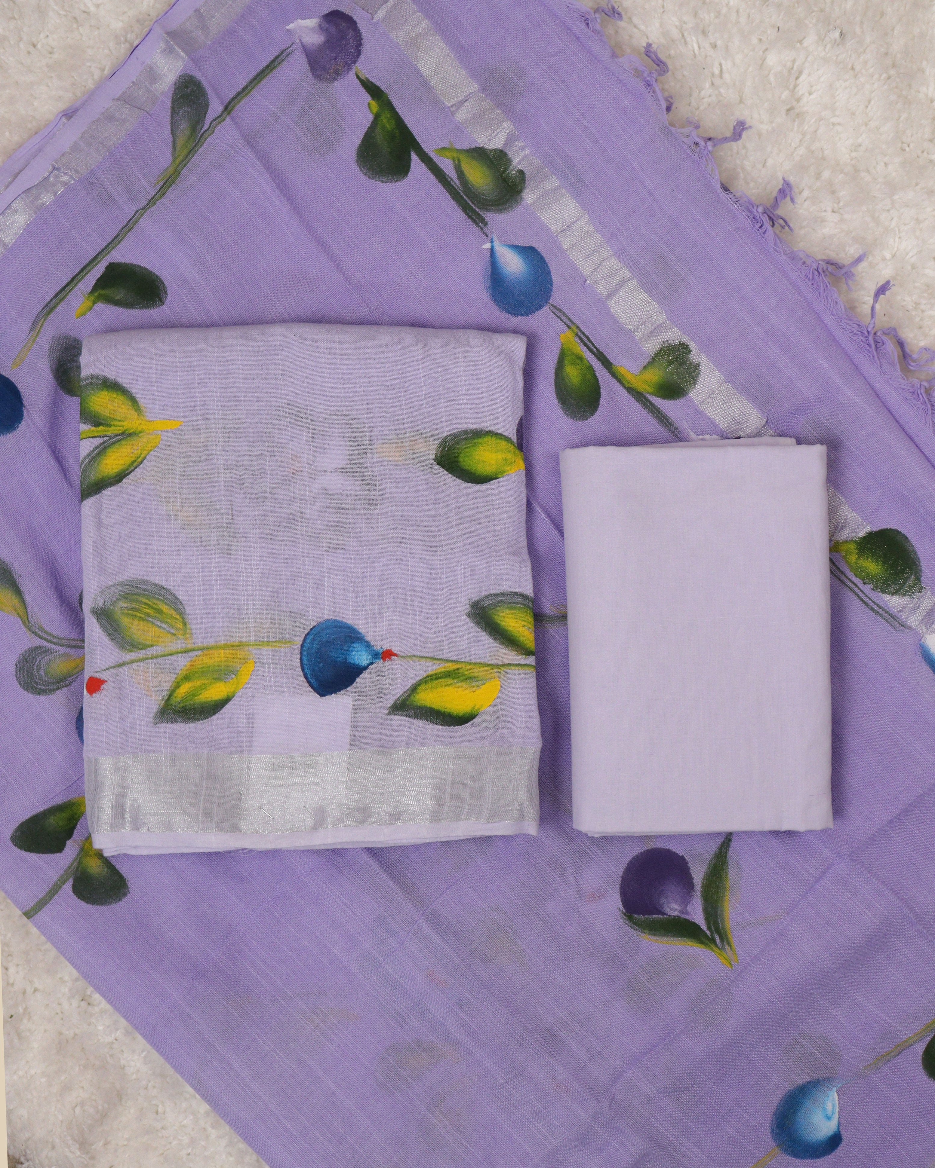 Load image into Gallery viewer, Linen Cotton Unstitched Suit-00326