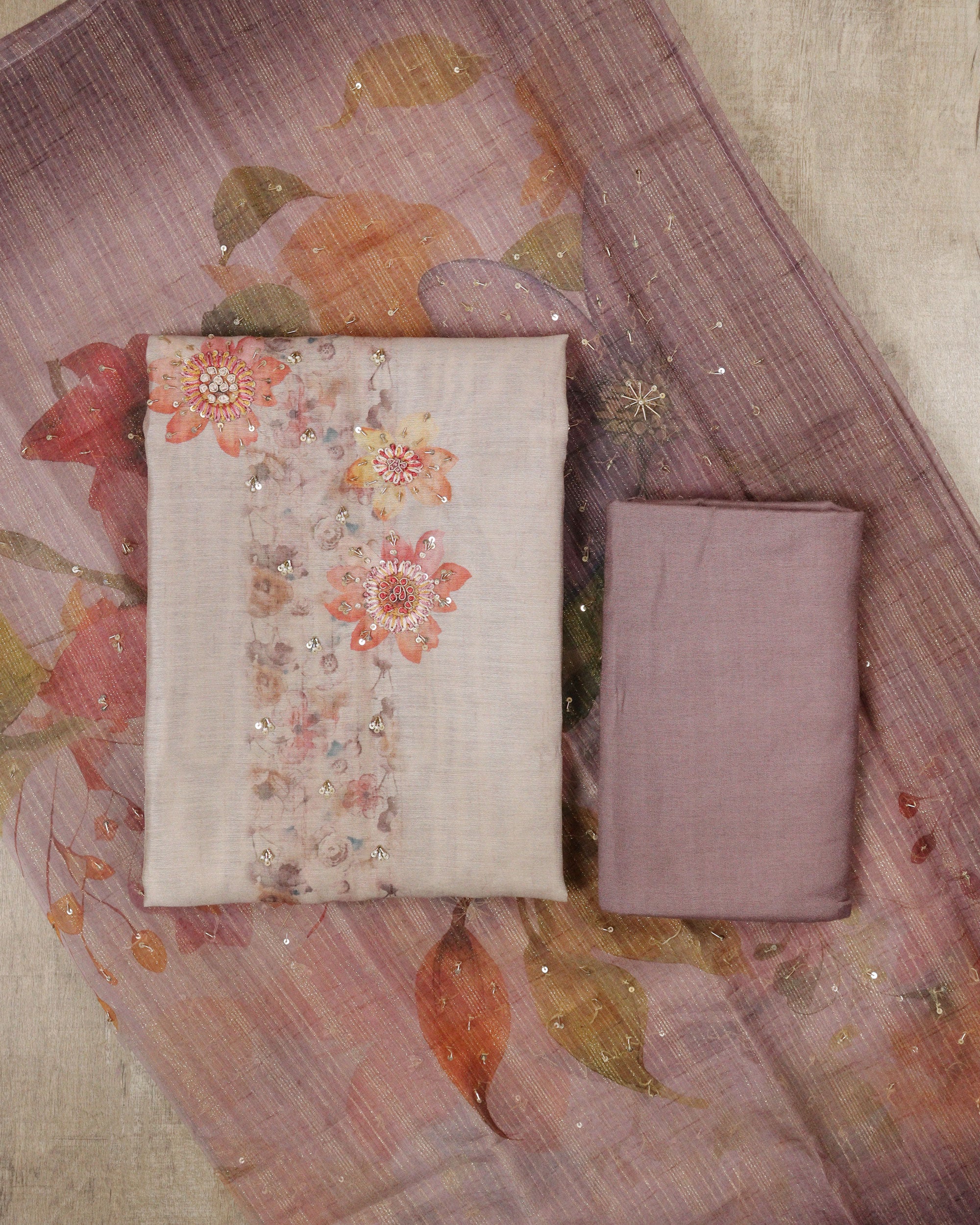 Load image into Gallery viewer, Chanderi Silk Unstitched Suit- 0397