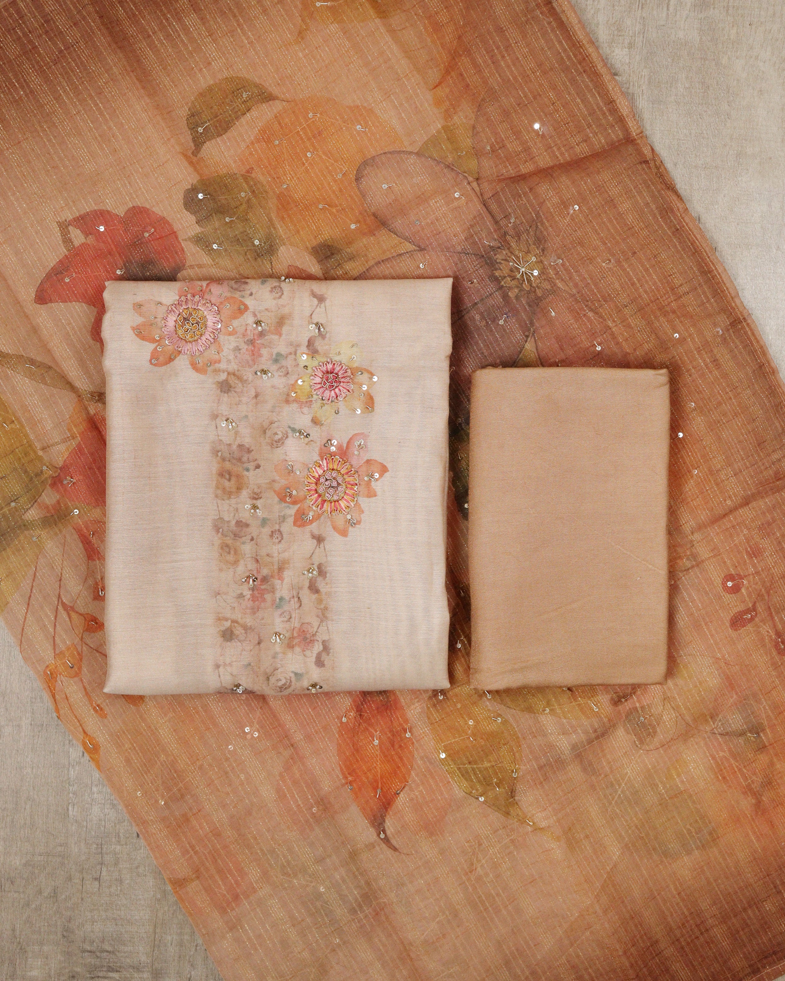 Load image into Gallery viewer, Chanderi Silk Unstitched Suit- 0397