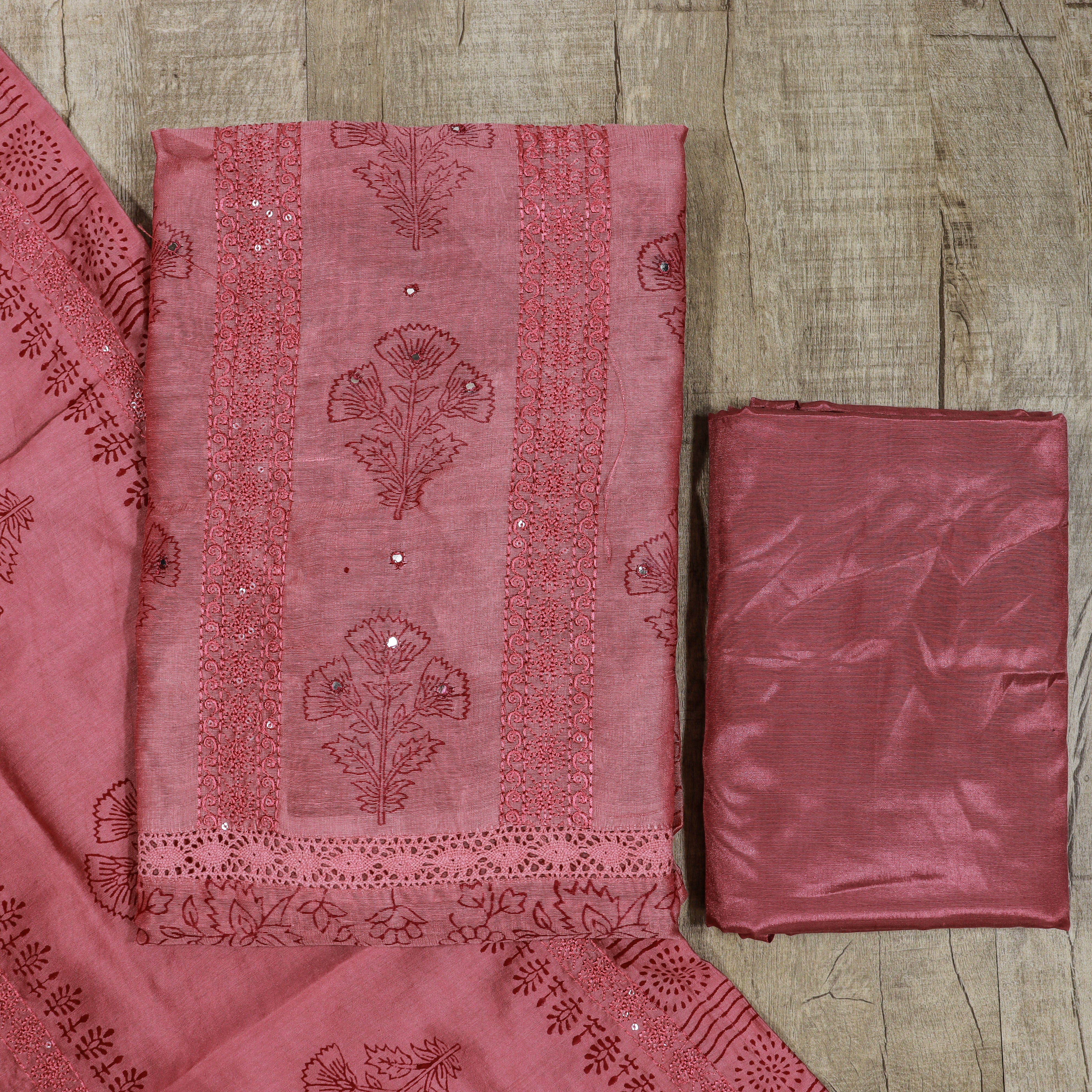 Load image into Gallery viewer, Chanderi Silk Unstitched Suit -3976