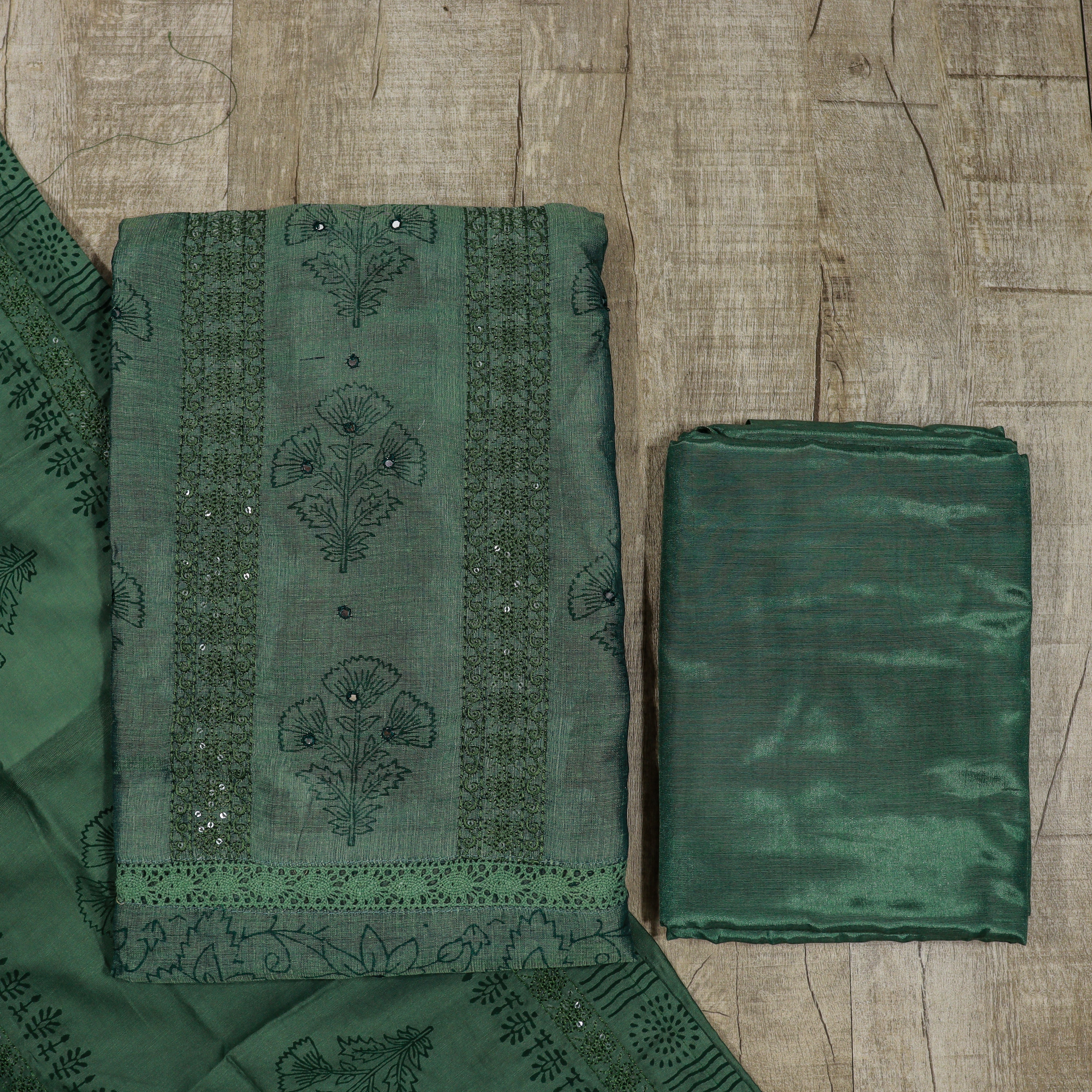 Load image into Gallery viewer, Chanderi Silk Unstitched Suit -3976