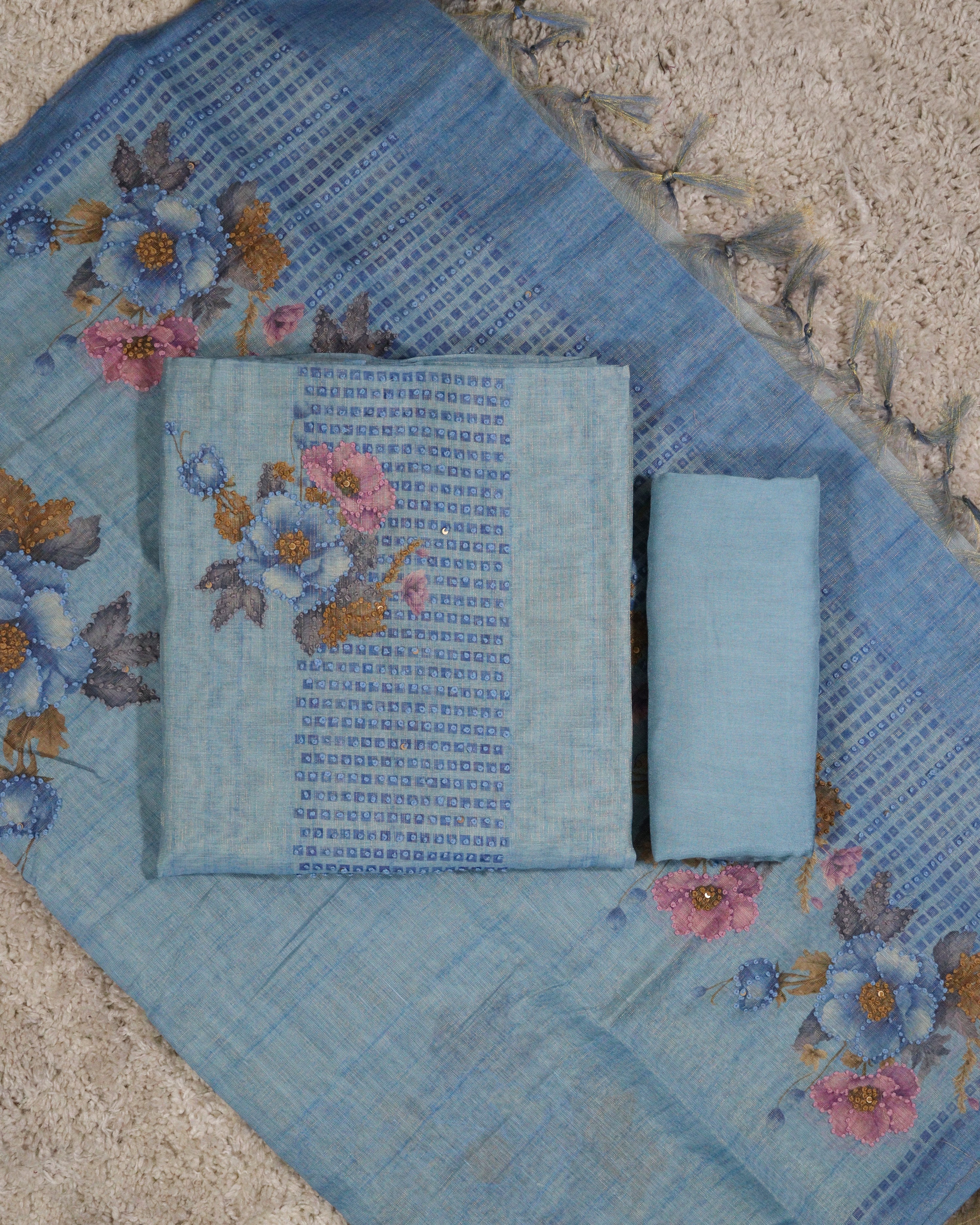 Load image into Gallery viewer, Linen Unstitched Suit-4415