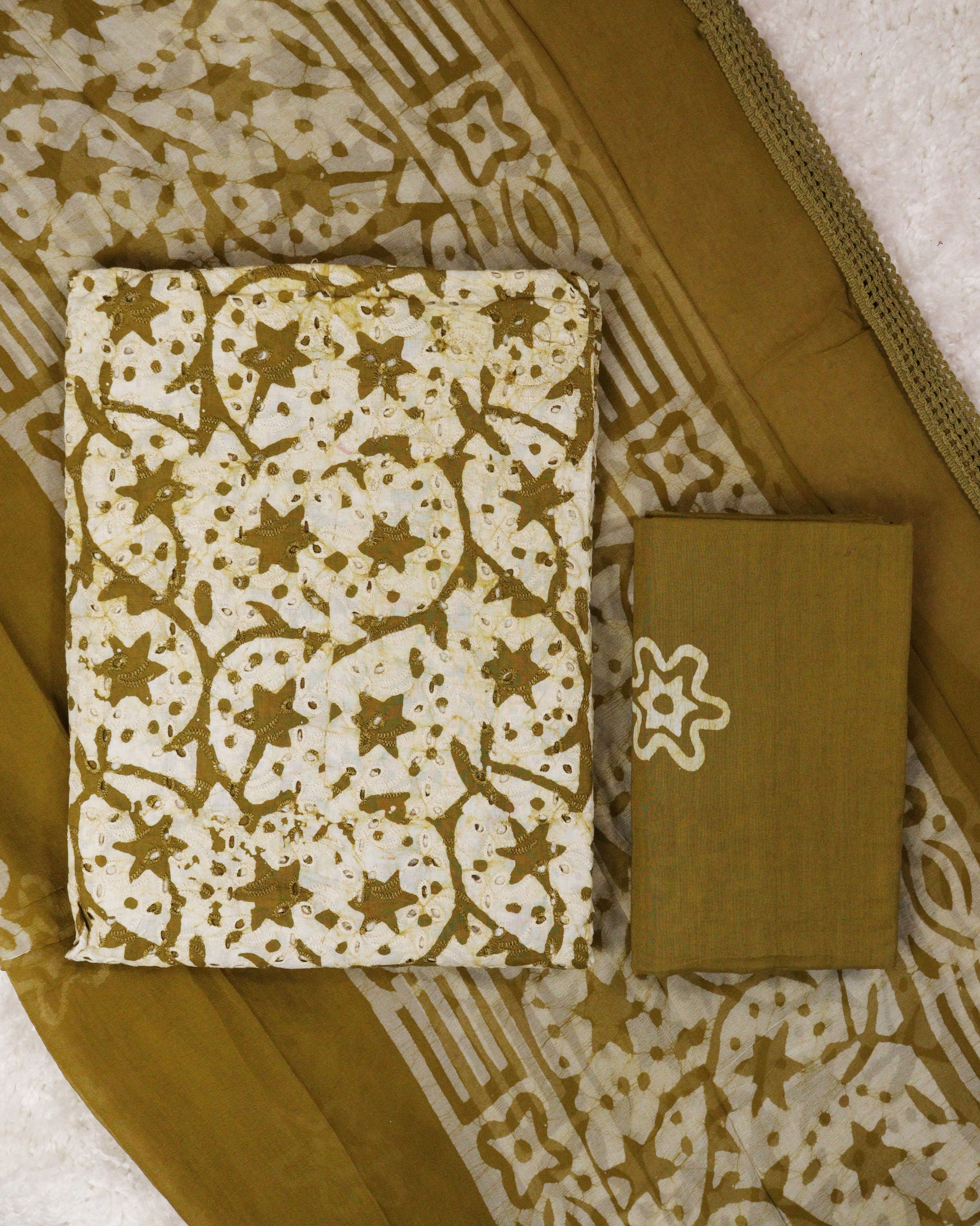 Load image into Gallery viewer, Pure Cotton Hakoba Unstitched Suit-0496