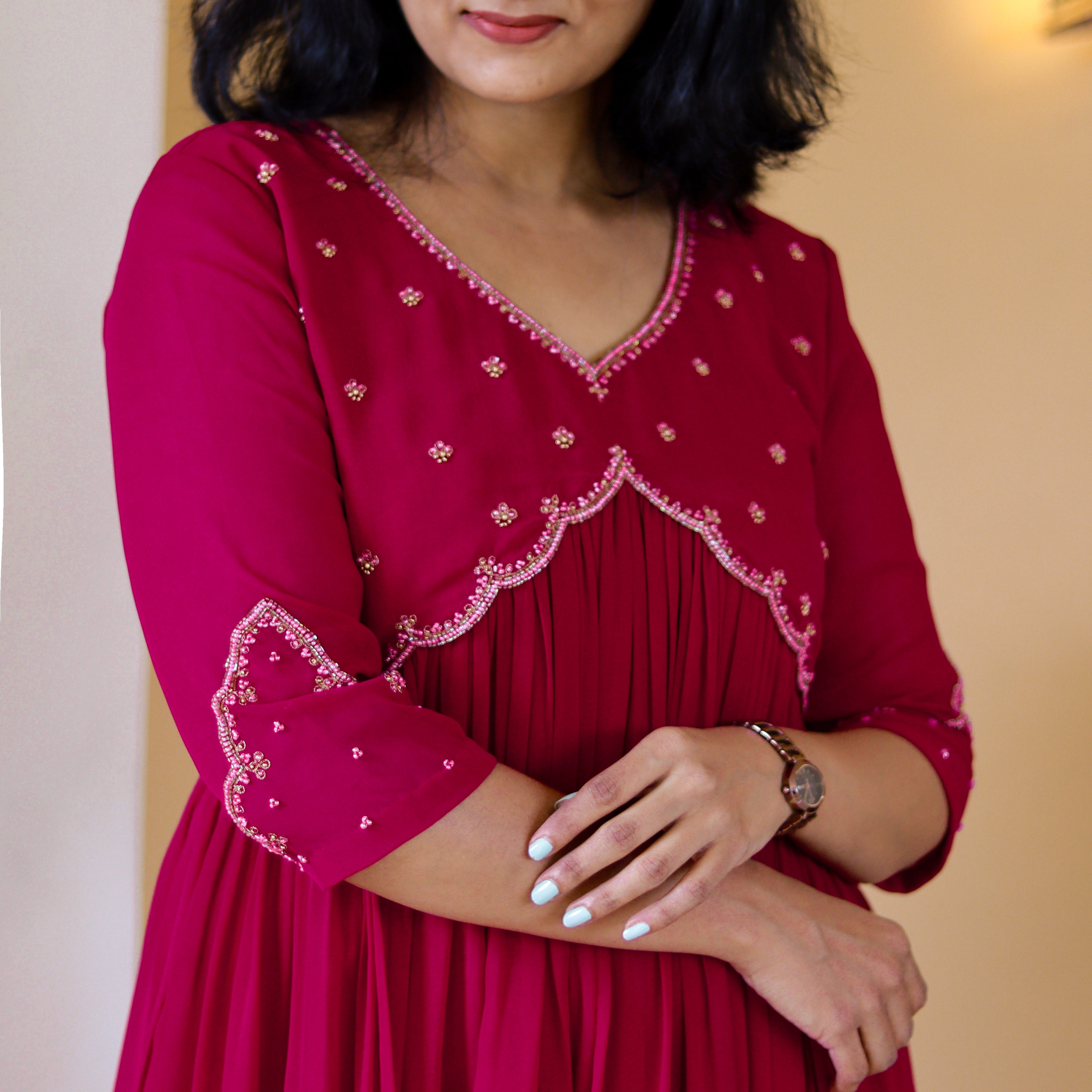 Load image into Gallery viewer, Georgette Designer  Wear Kurti PRE ORDER -3929