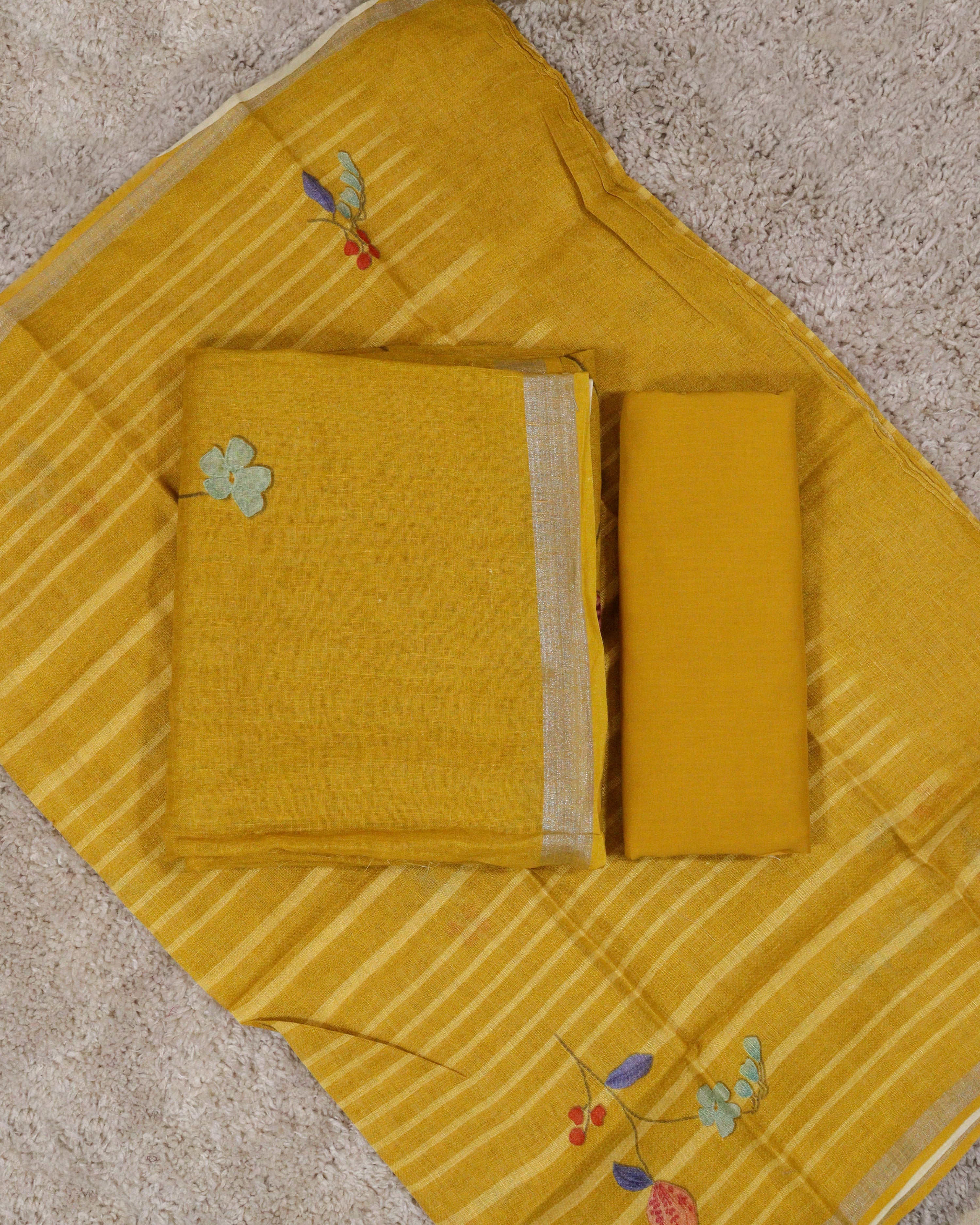 Load image into Gallery viewer, Pure Linen Unstitched Suit-4412