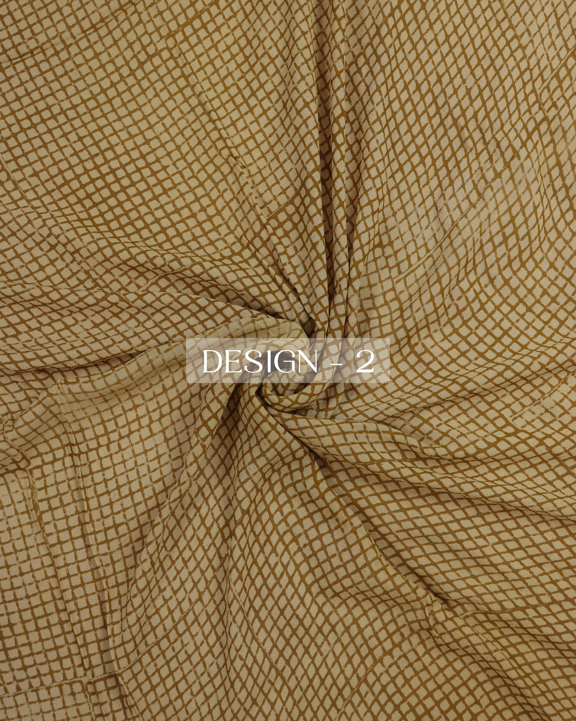 Load image into Gallery viewer, Hand-Block Georgette Fabric -0509