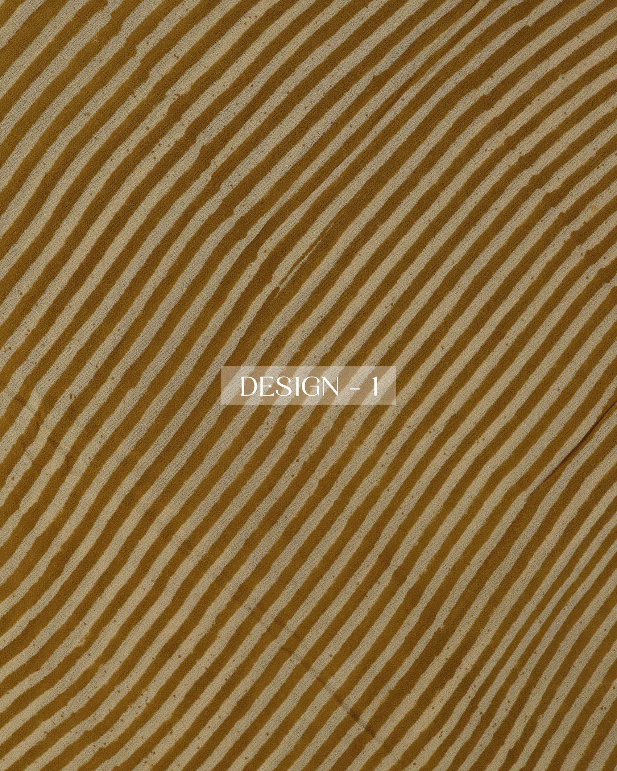 Load image into Gallery viewer, Hand-Block Georgette Fabric -0509