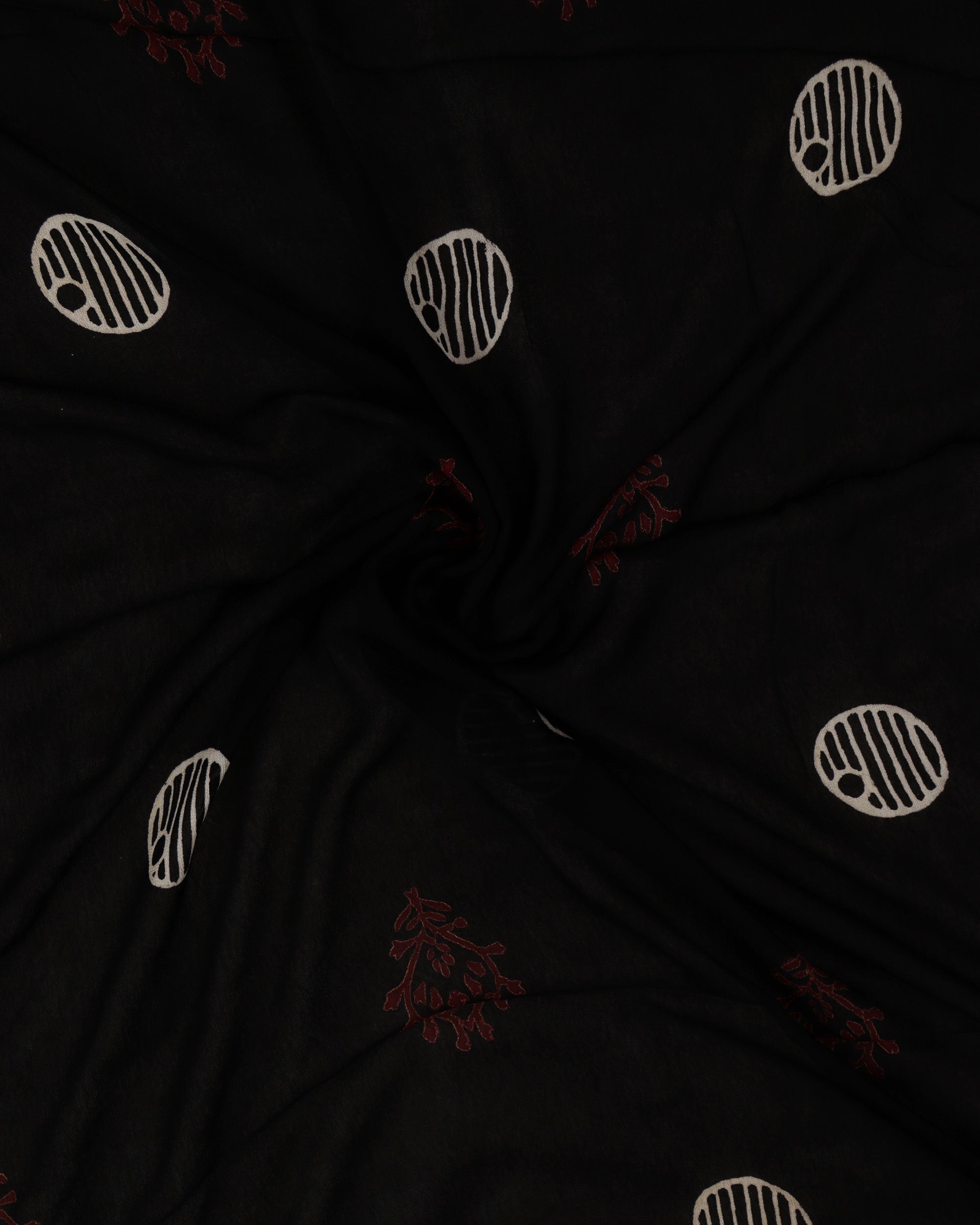 Load image into Gallery viewer, Hand-Block Georgette Fabric -0509