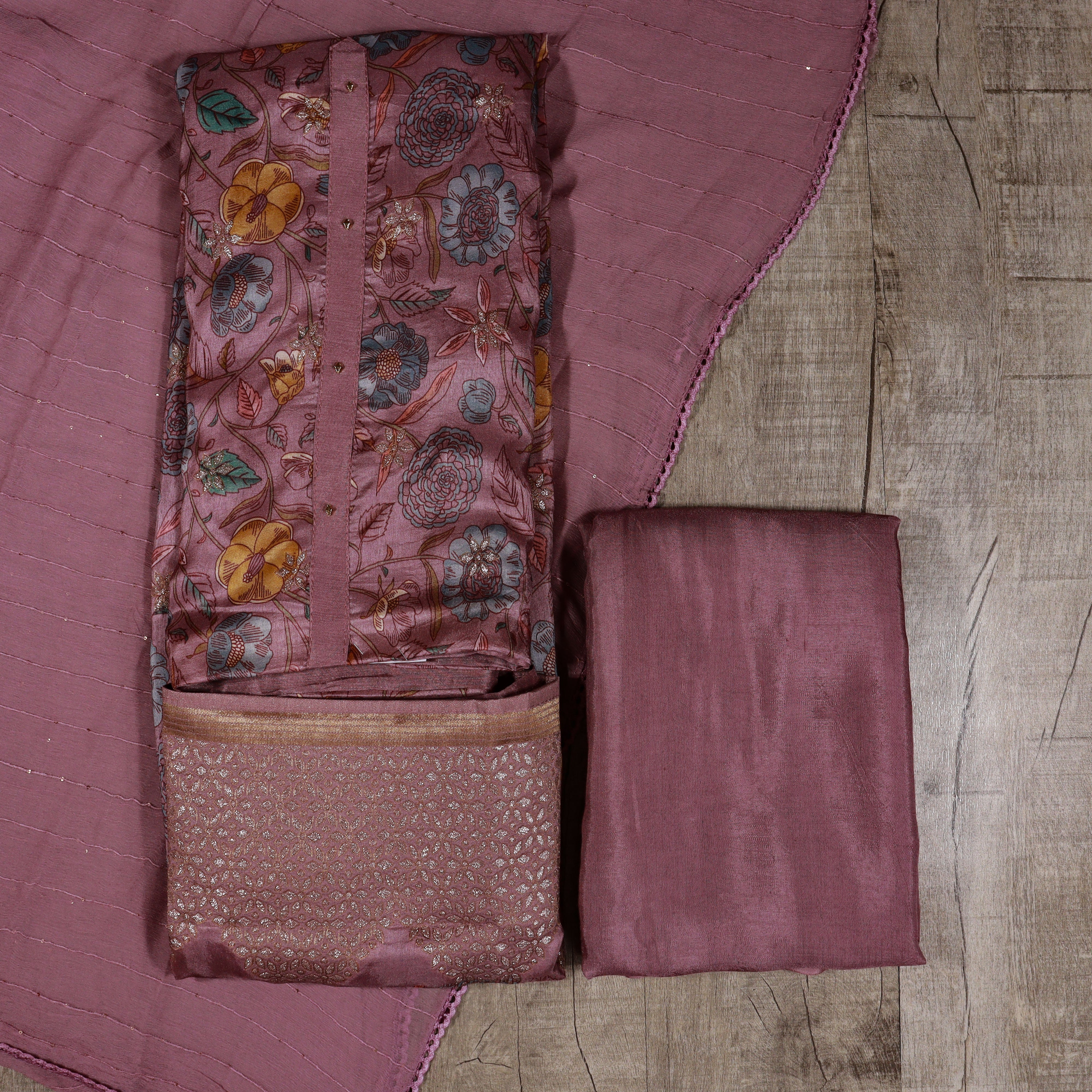 Load image into Gallery viewer, Muslin Silk Unstitched Suit -3994