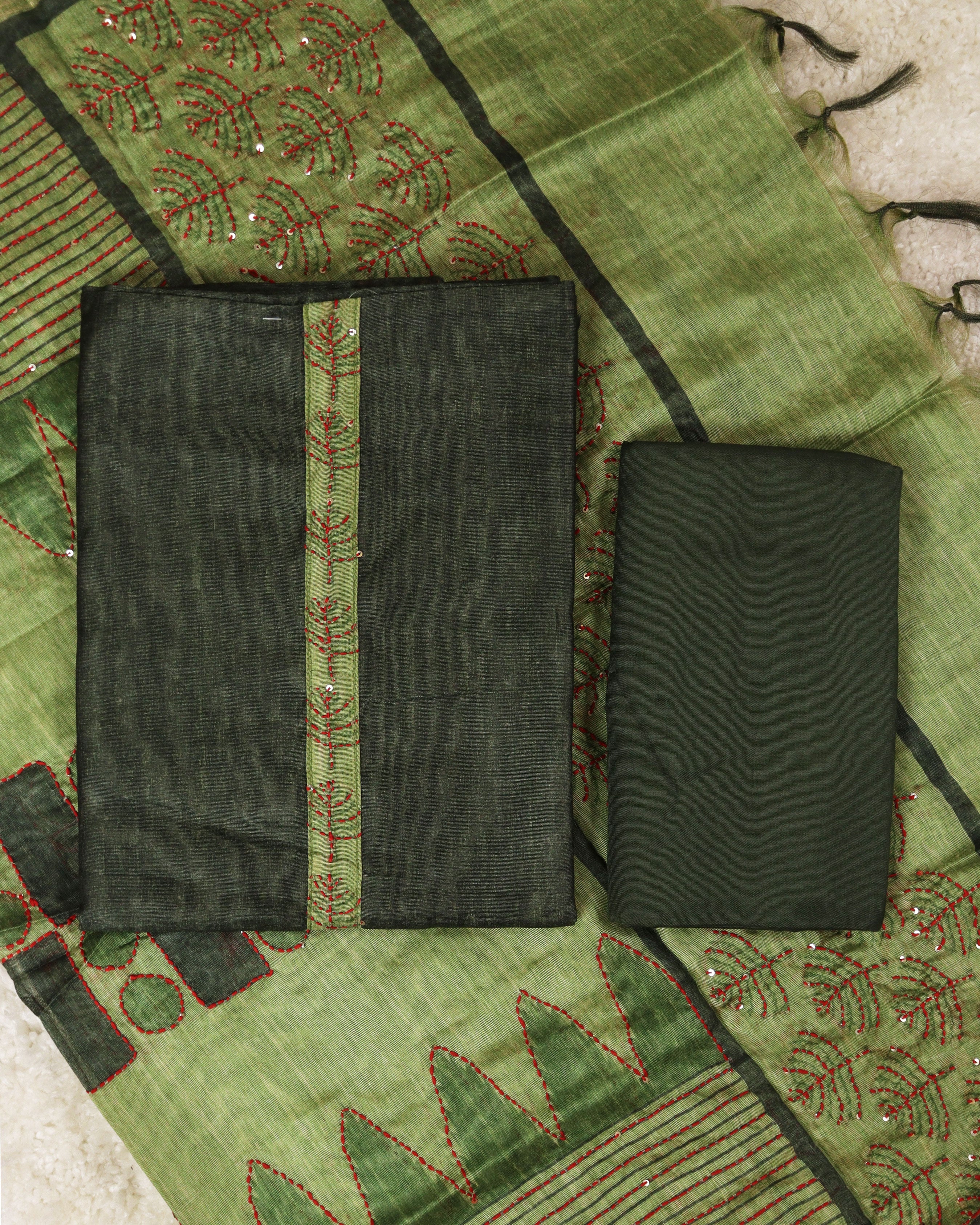 Load image into Gallery viewer, Pure Chanderi Silk Unstitched Suit -0499