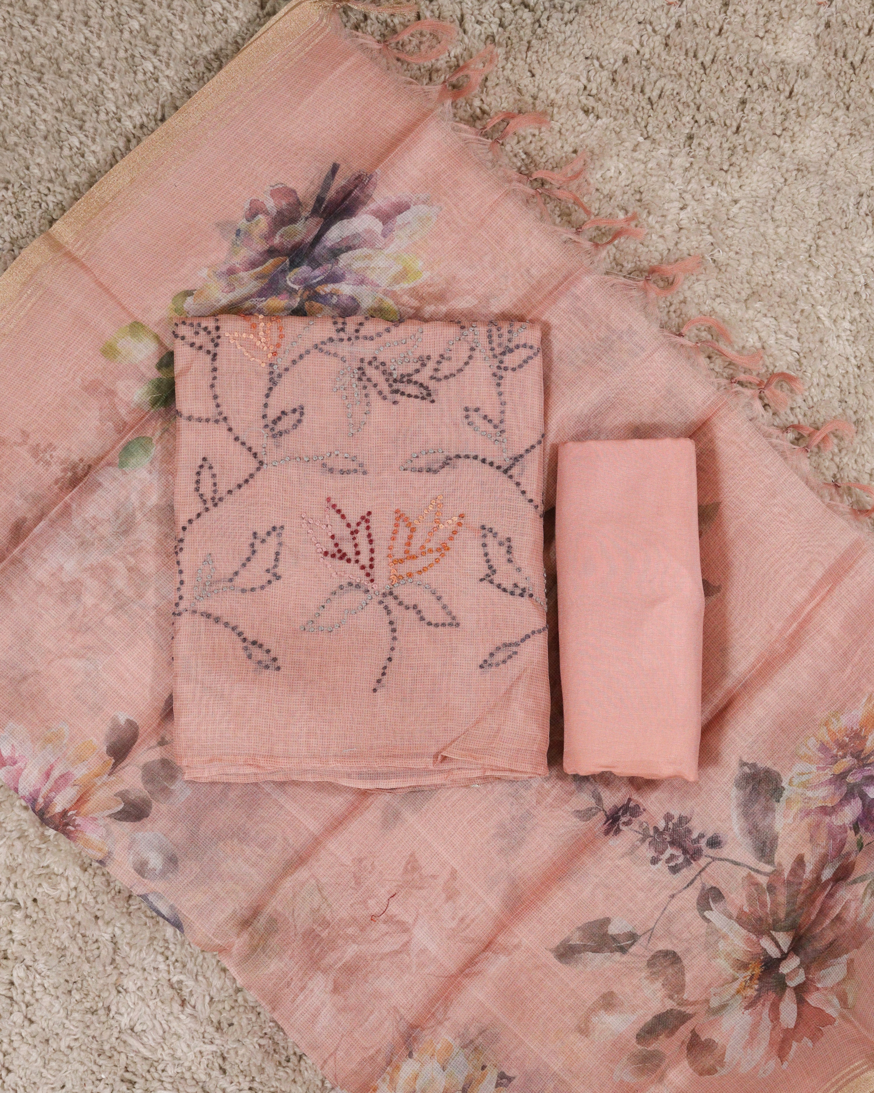 Load image into Gallery viewer, Silky Cotta Unstitched Suit-4802