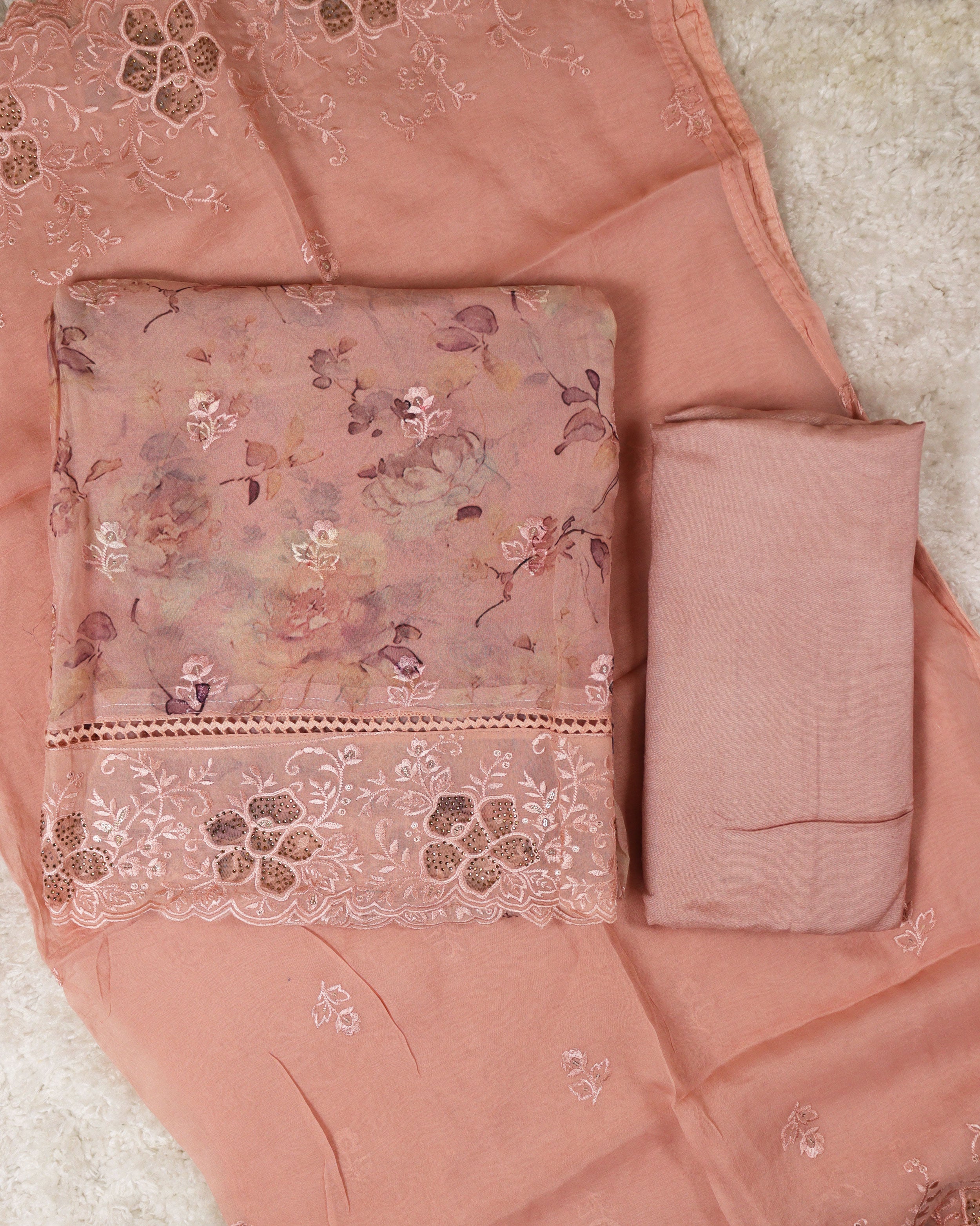 Load image into Gallery viewer, Viscose Organza Unstitched Suit-0554