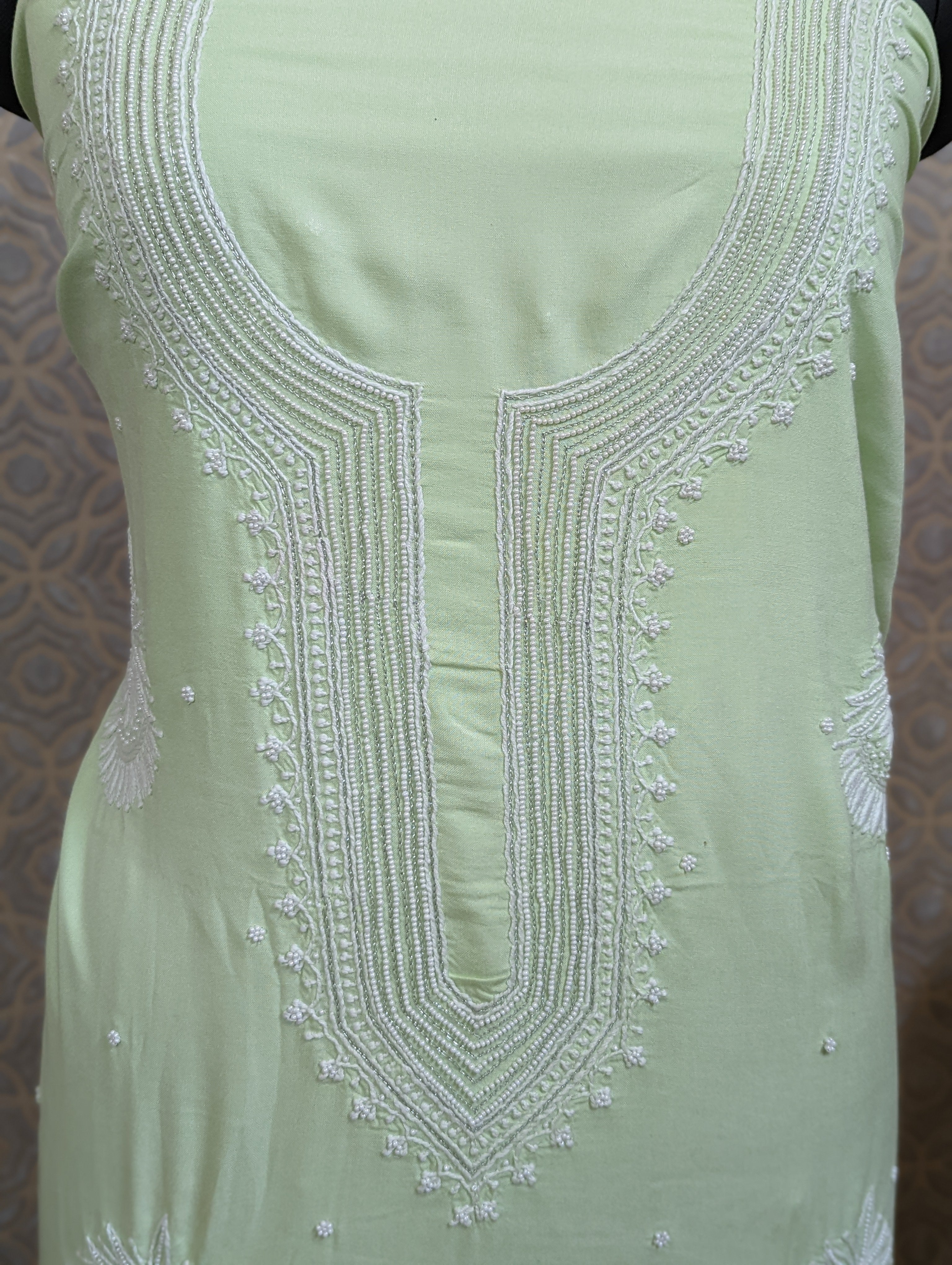 Load image into Gallery viewer, Cotton Chikankari Unstitched Top and Dupatta- 2514