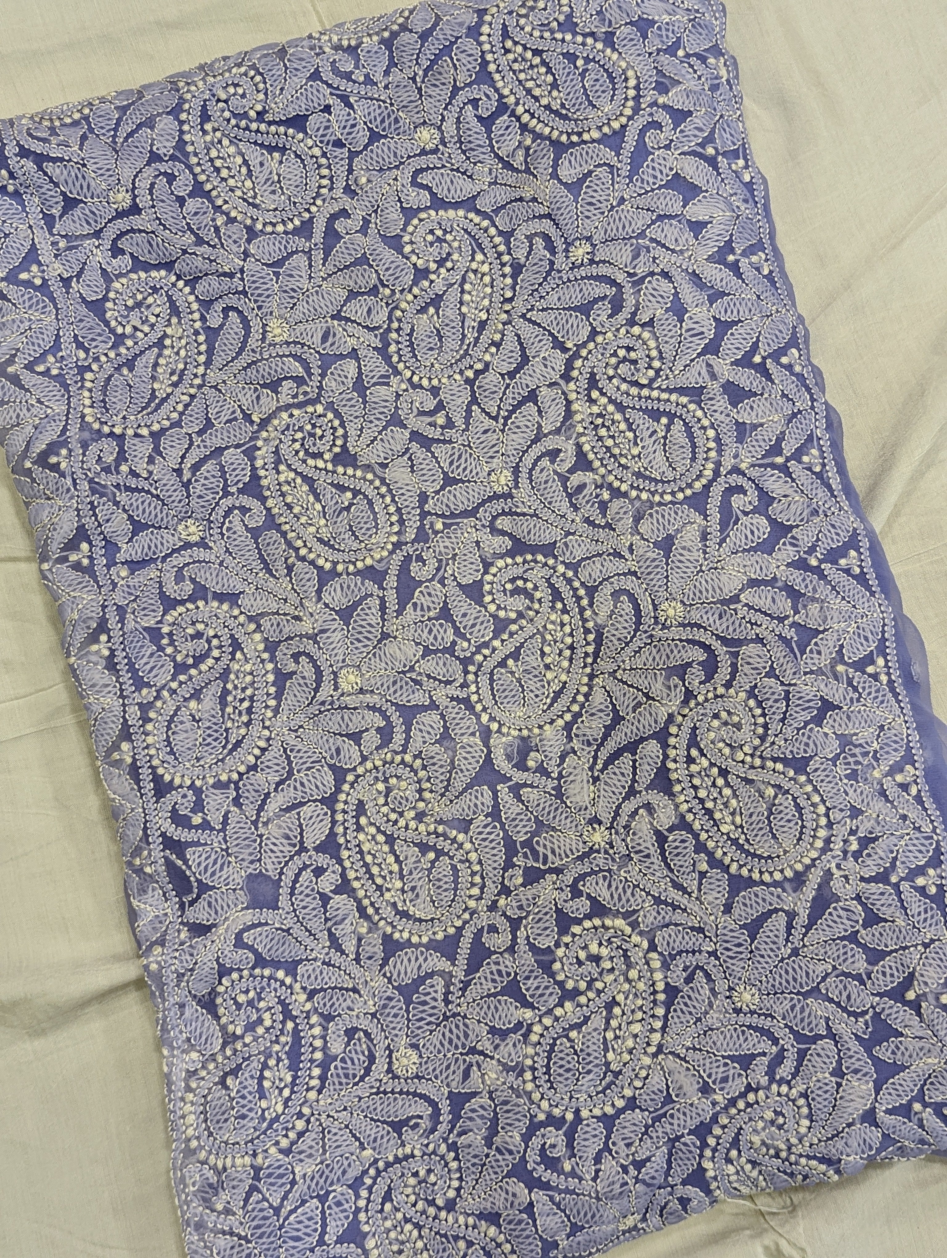 Load image into Gallery viewer, Georgette Lucknowi Saree - 2655