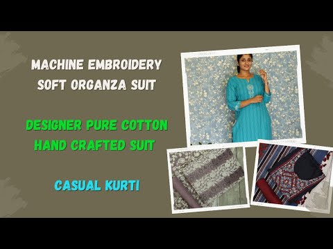Load and play video in Gallery viewer, Hand-Block Printed Designer Suit-3659