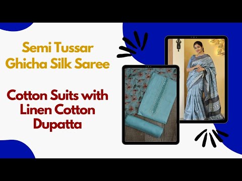 Load and play video in Gallery viewer, Semi Tussar Ghicha Silk Saree-3584- Pre order