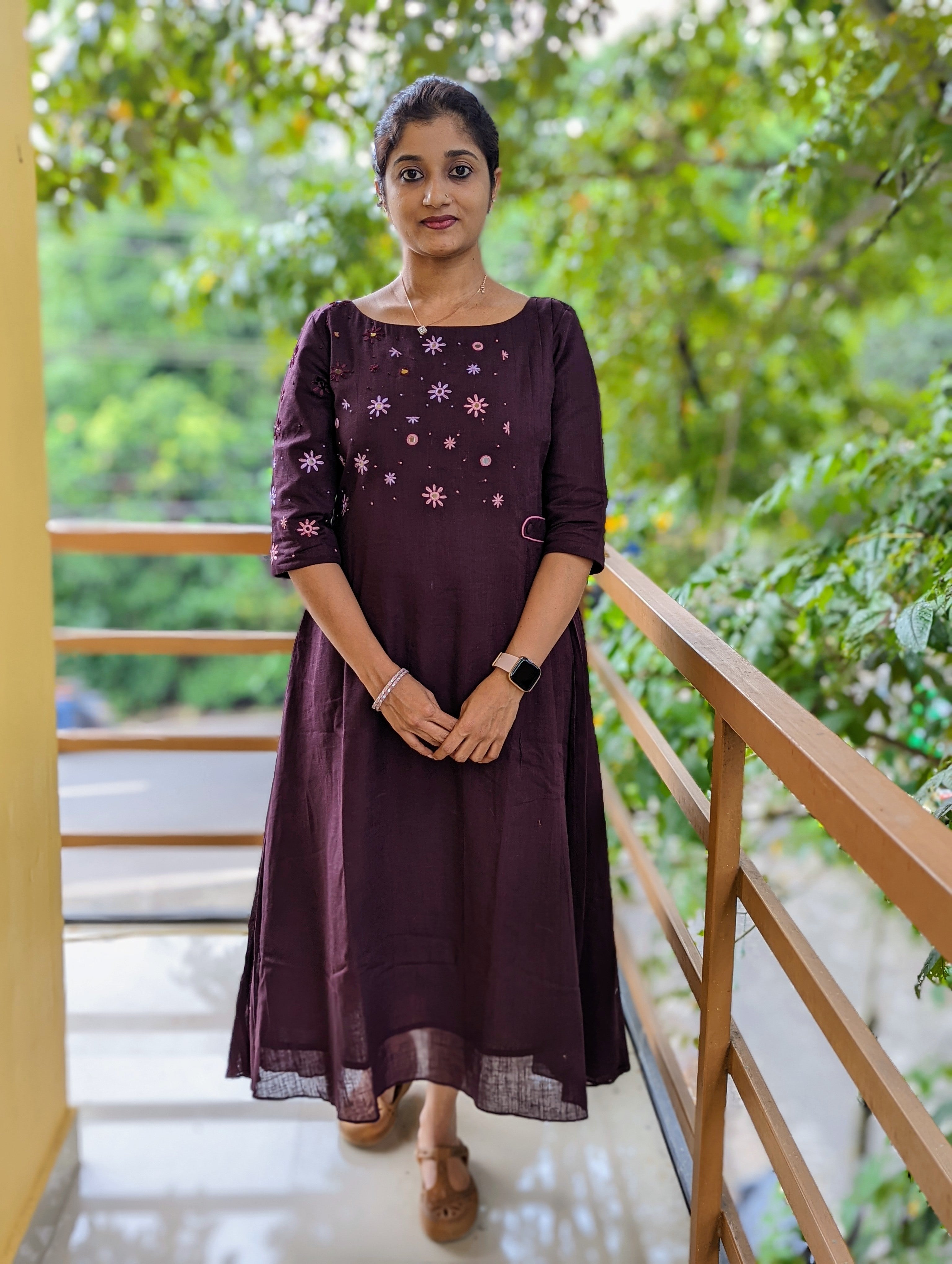 Load image into Gallery viewer, Raisin Color A-line Readymade Top