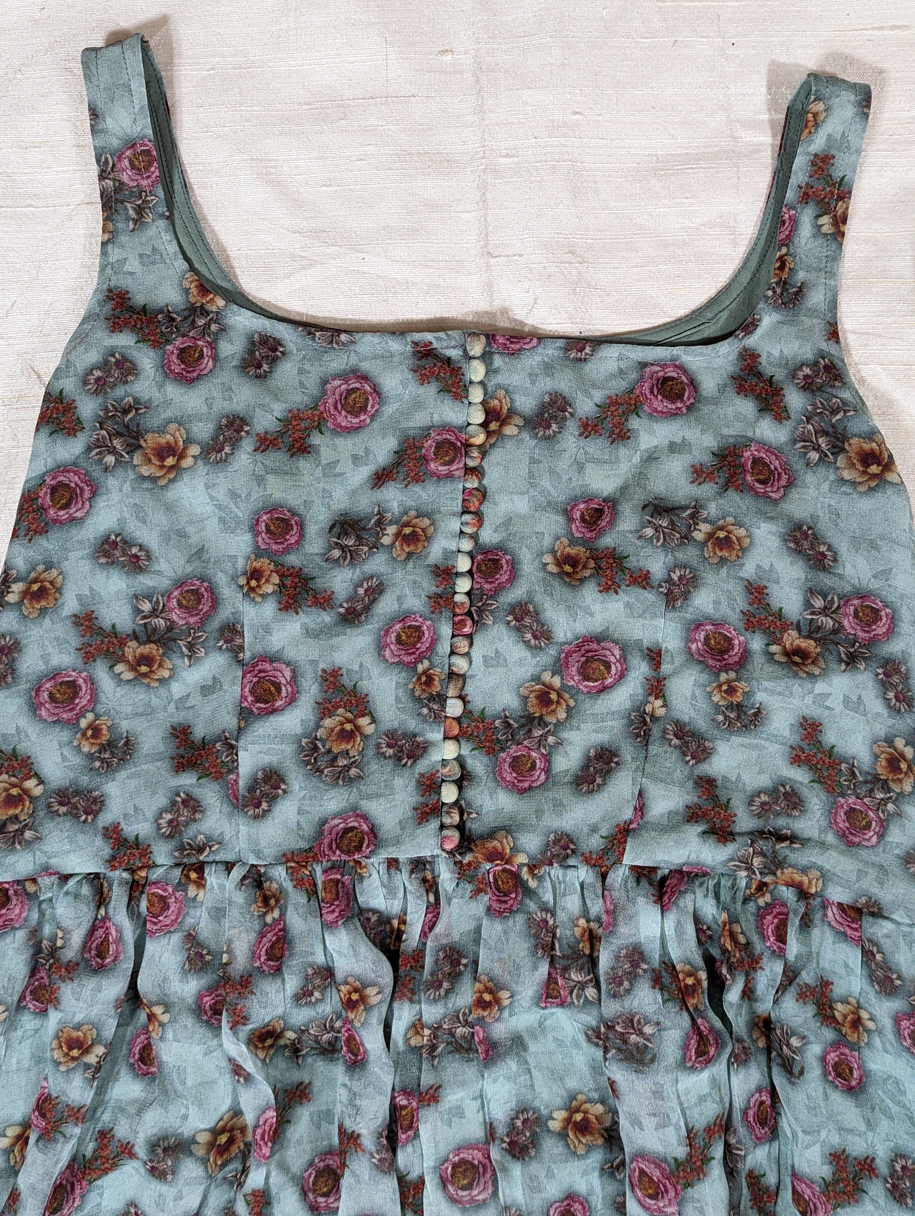 Load image into Gallery viewer, Pure Viscose Georgette Floral Printed Frock-d5