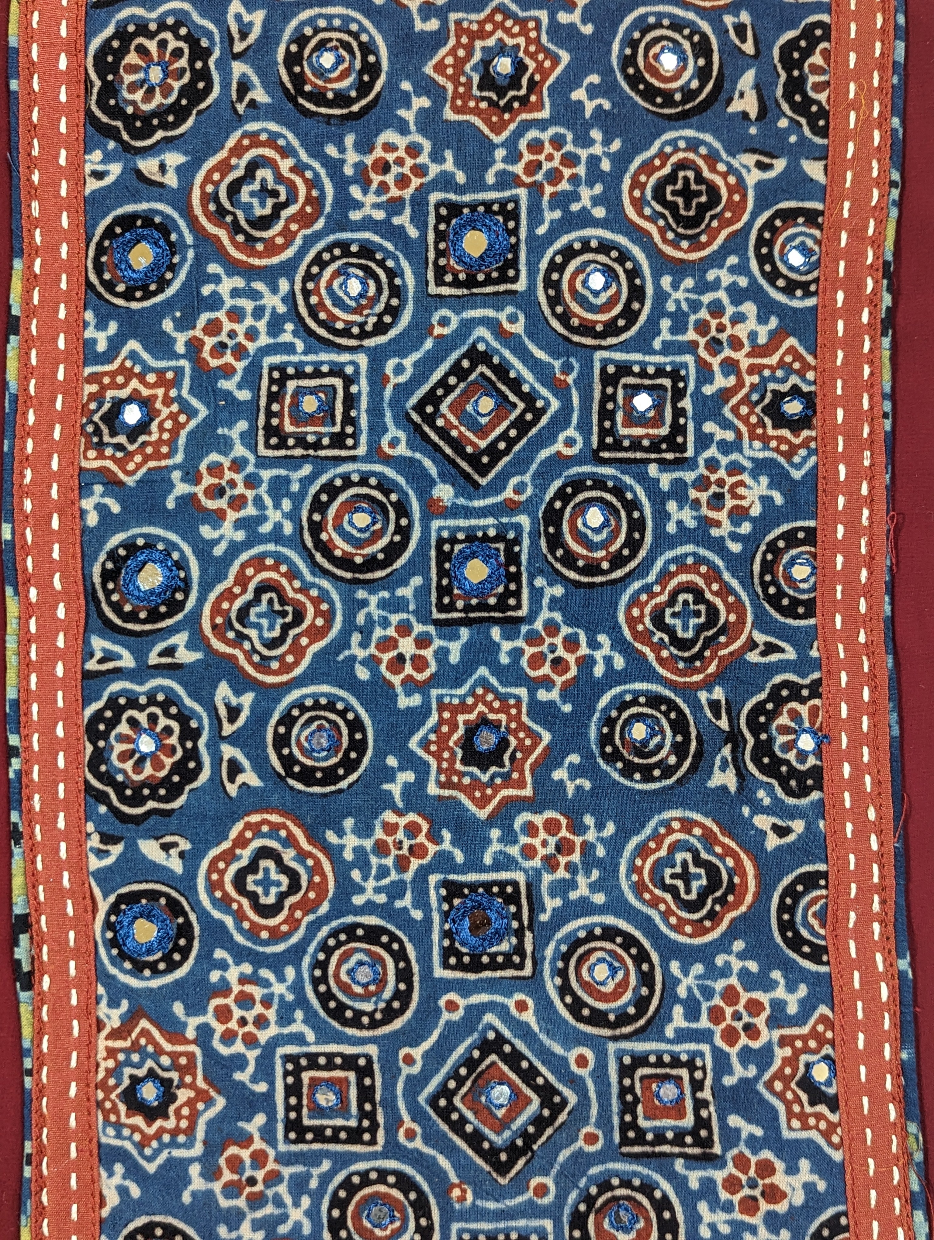 Load image into Gallery viewer, Maroon And Indigo Faux Georgette Unstitched Suits -2929