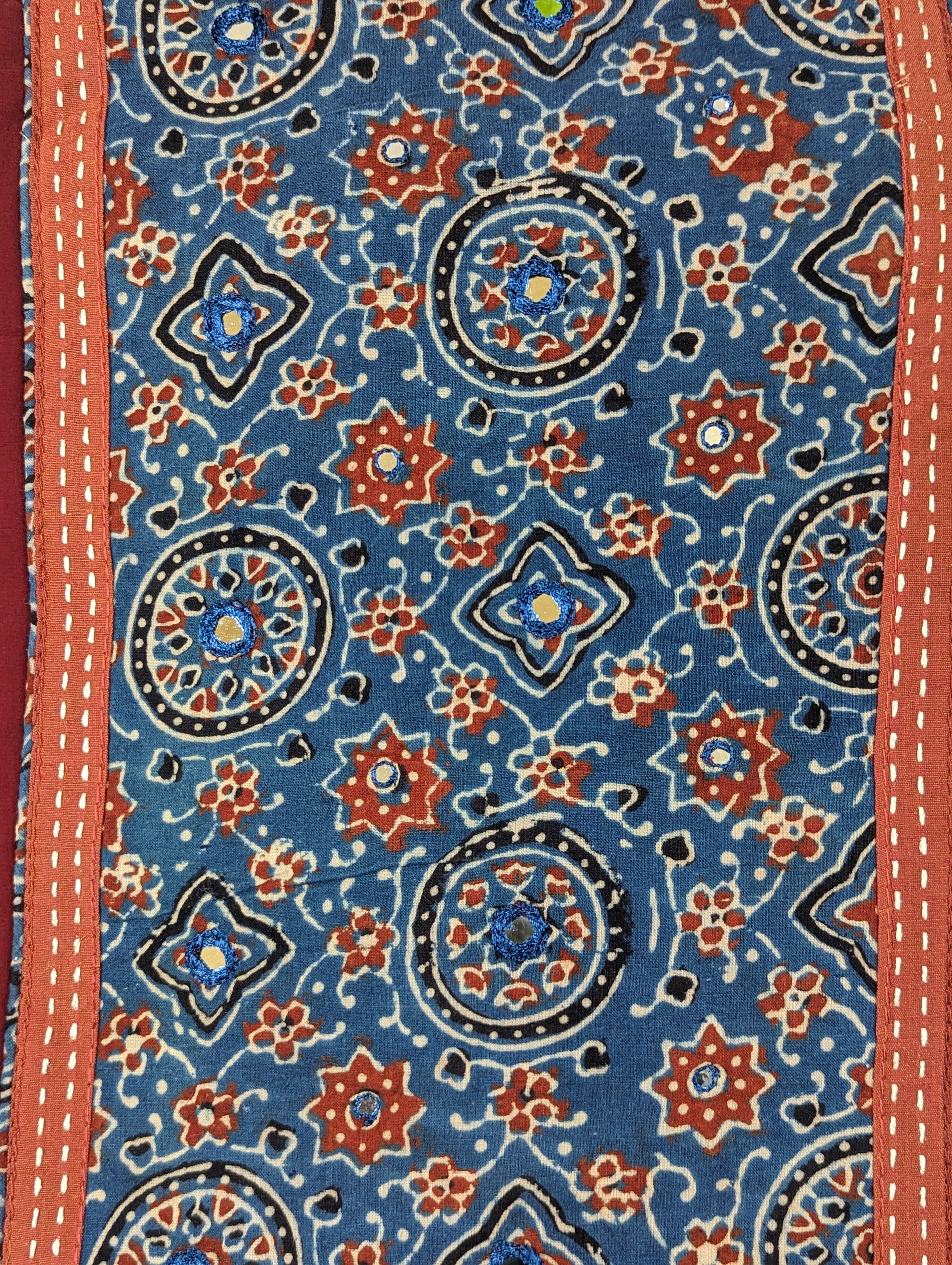 Load image into Gallery viewer, Maroon And Indigo Faux Georgette Unstitched Suits - 2929