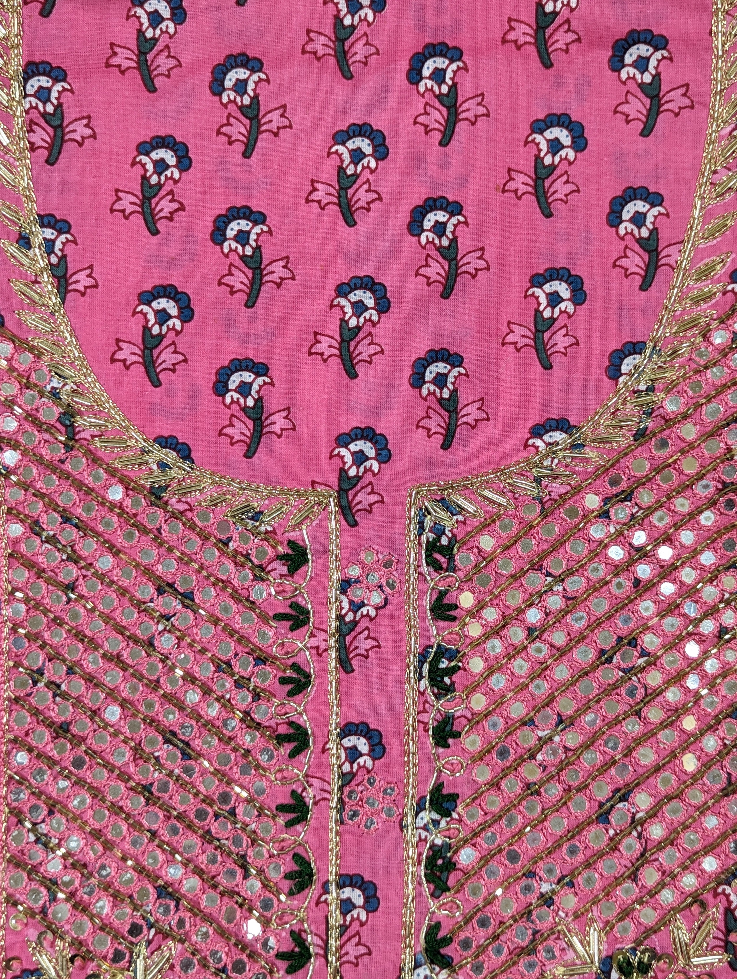 Load image into Gallery viewer, Hot Pink Pure Cotton Unstitched Suit-1979