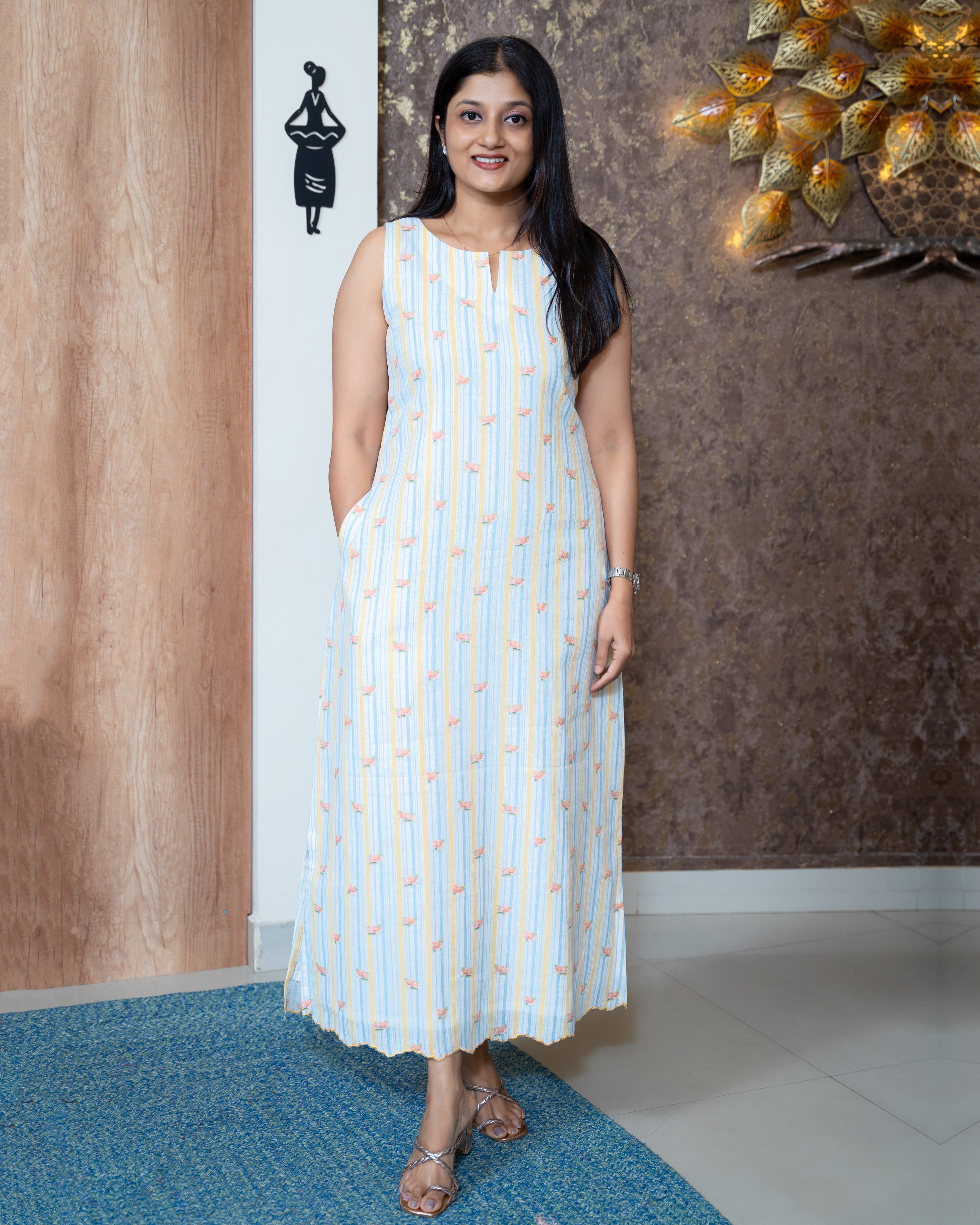 Load image into Gallery viewer, Linen Cotton Designer Kurti(Pre-Order)-1171
