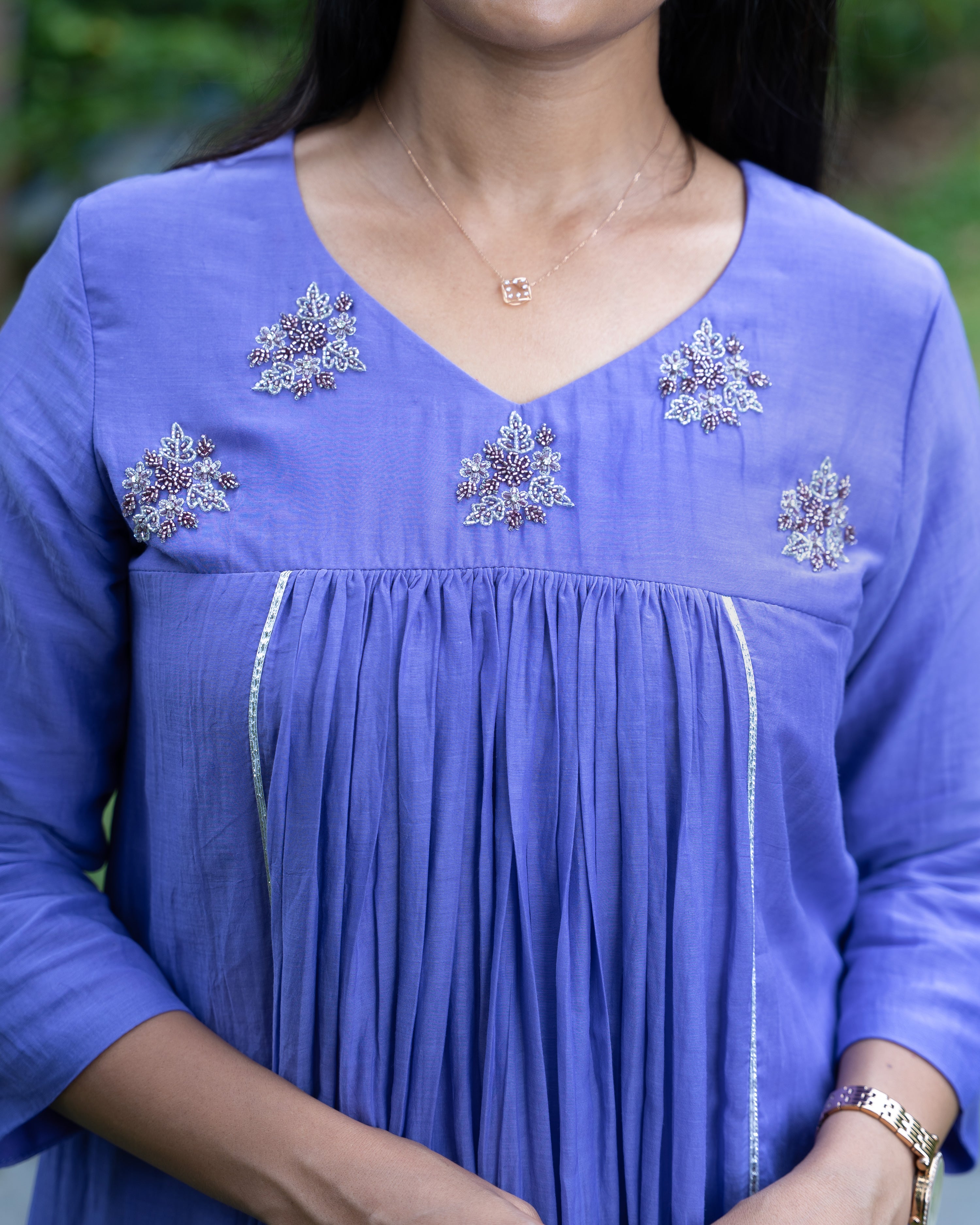 Load image into Gallery viewer, Mul Chanderi Designer Kurti(Pre-Order)-4484
