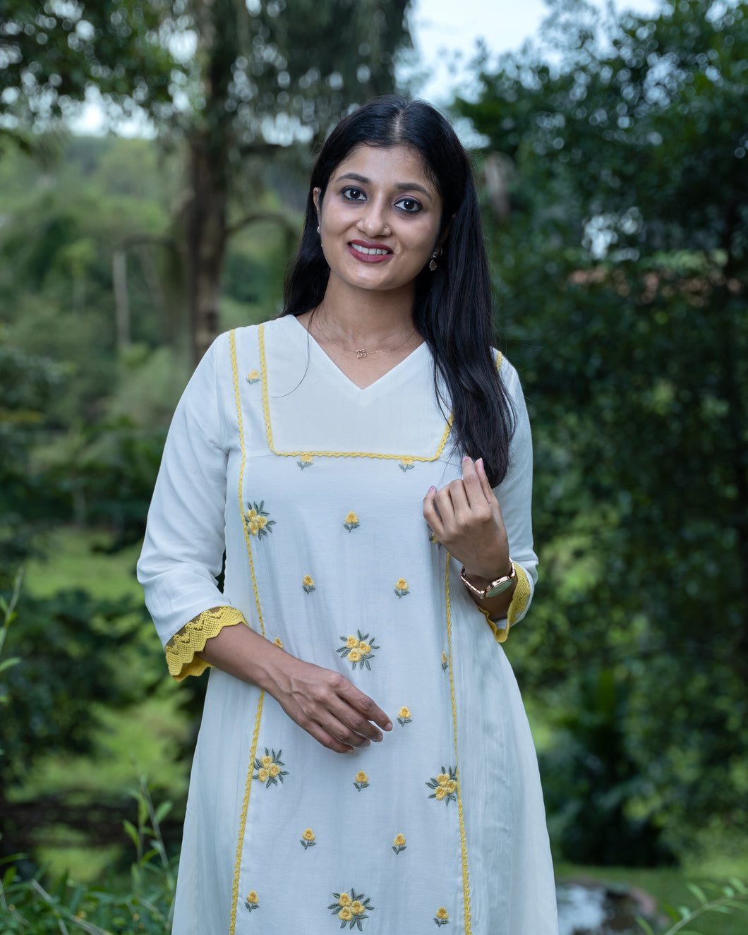 Mul Chanderi Designer Kurti(Pre-Order)-4445