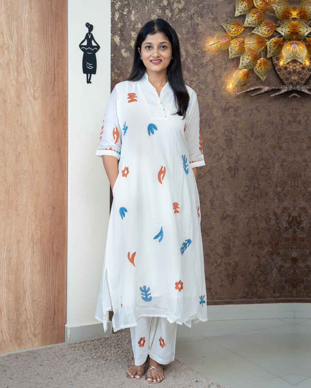 Mul Chanderi Co-Ord Set-4344