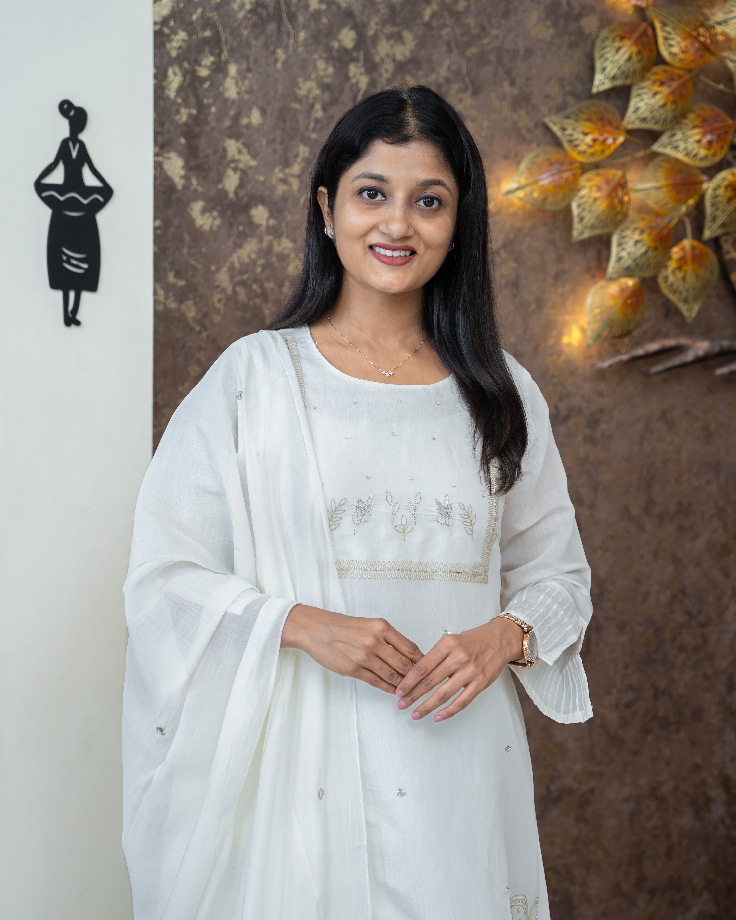 Load image into Gallery viewer, Mul Chanderi Suit-4343
