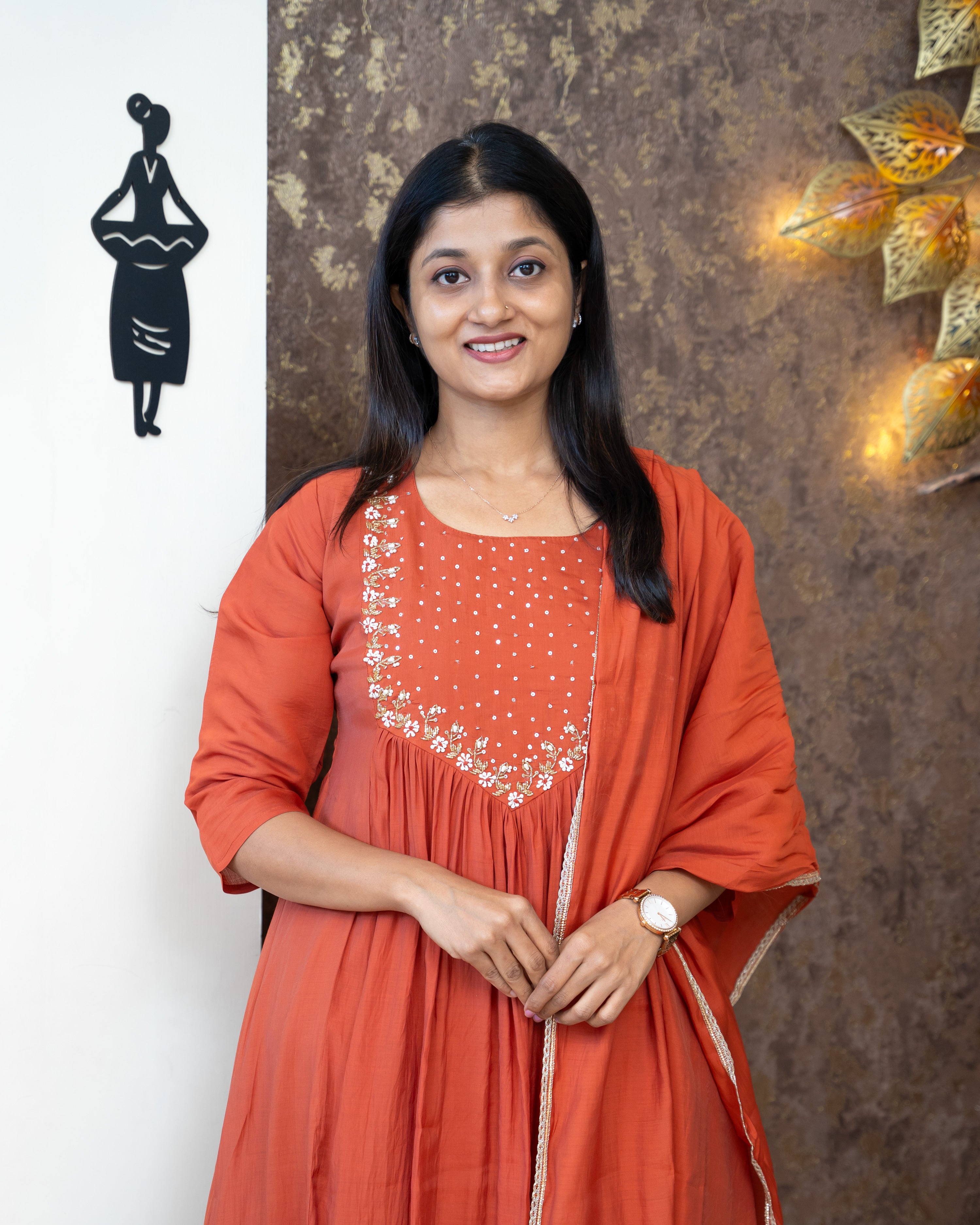 Load image into Gallery viewer, Mul Chanderi Suit-4359
