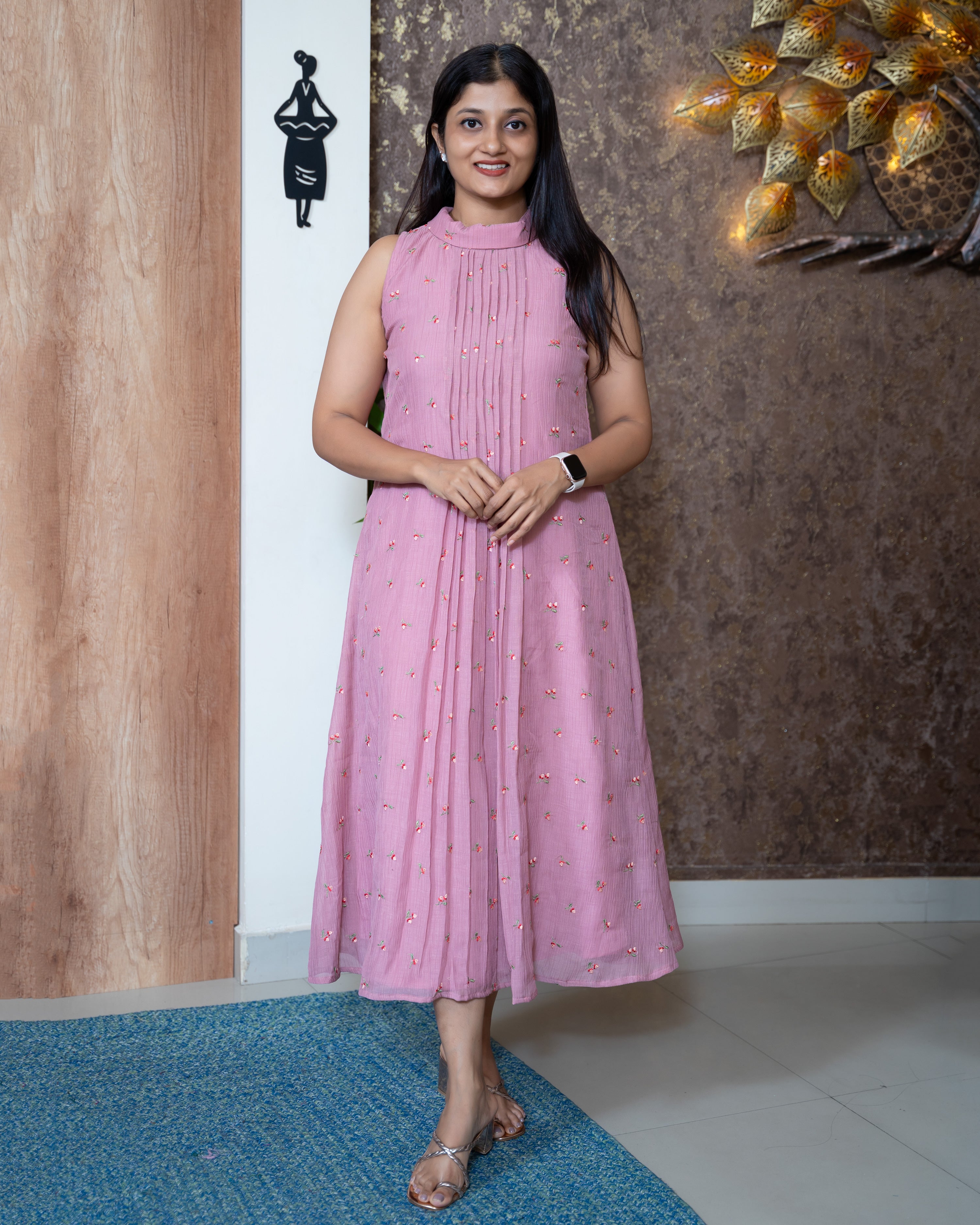 Load image into Gallery viewer, Crushed Mul Chanderi Designer Kurti(Pre-Order)-1015
