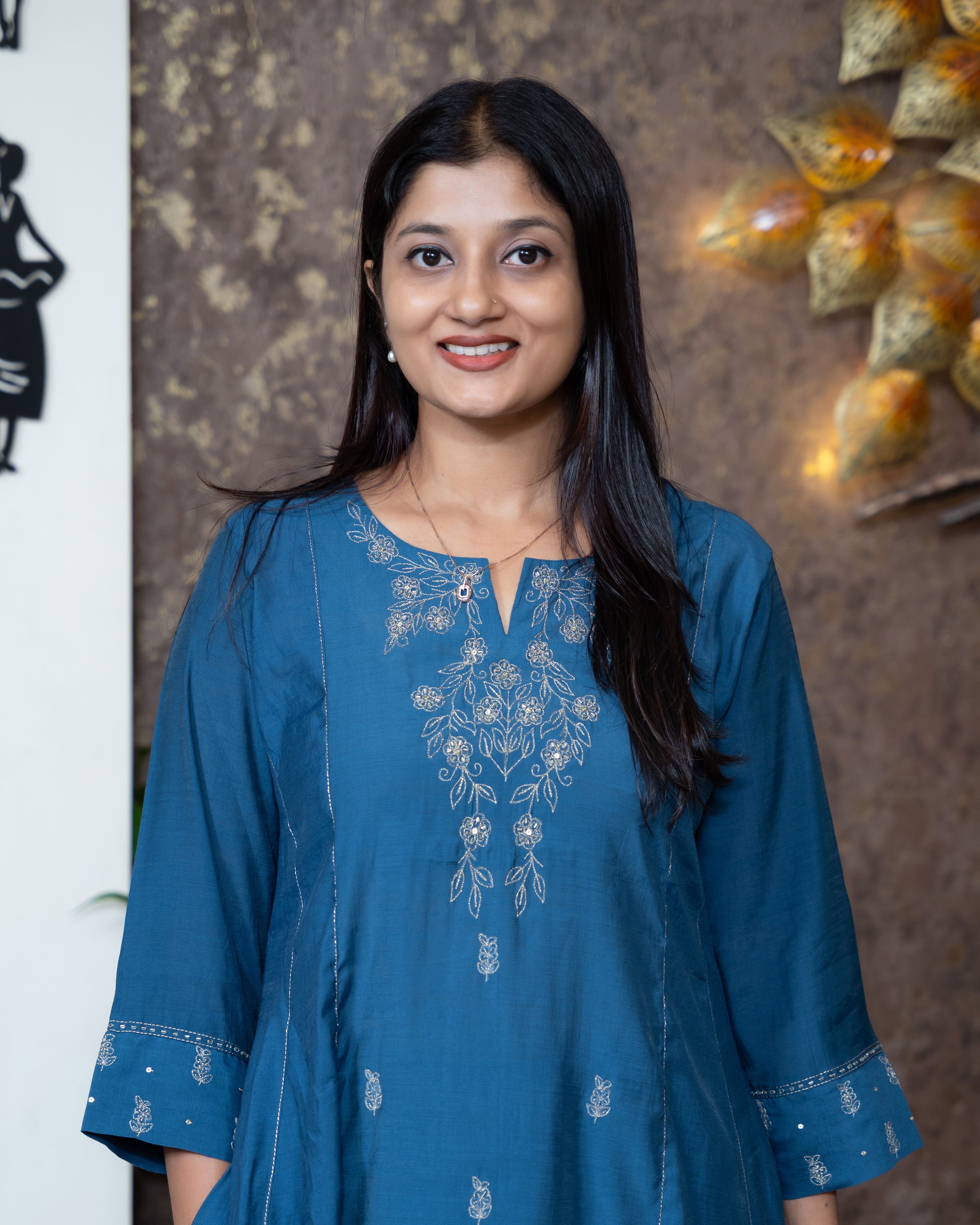 Load image into Gallery viewer, Semi Silk Co-Ord Set-8656
