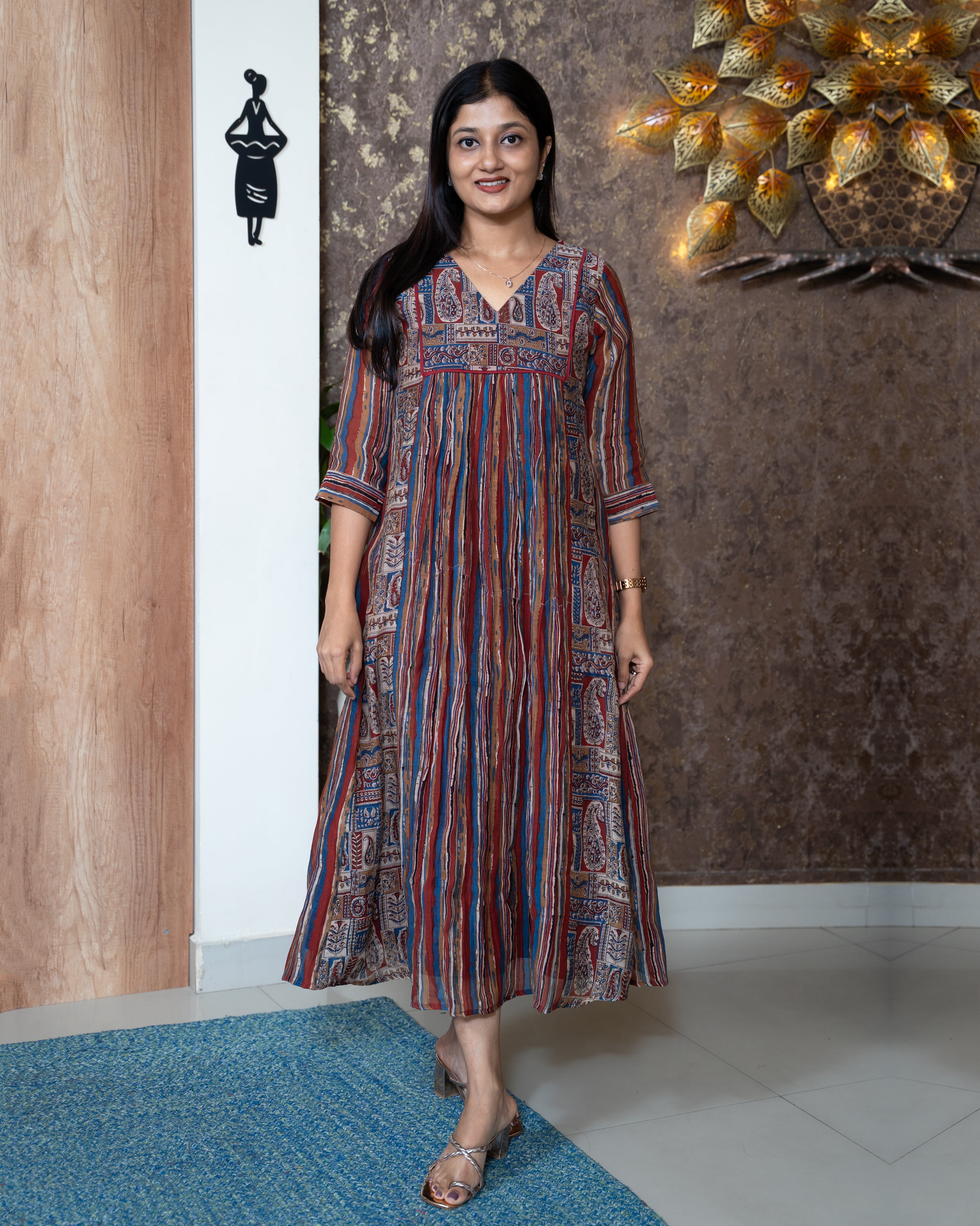 Load image into Gallery viewer, Mul Chanderi Designer Wear(Pre-Order)-1156

