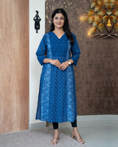 Printed Cotton Kurti-4426