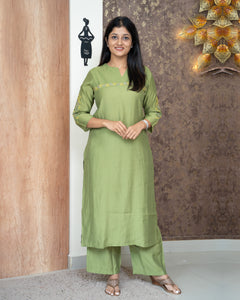 Semi Silk Co-Ord Set-4466