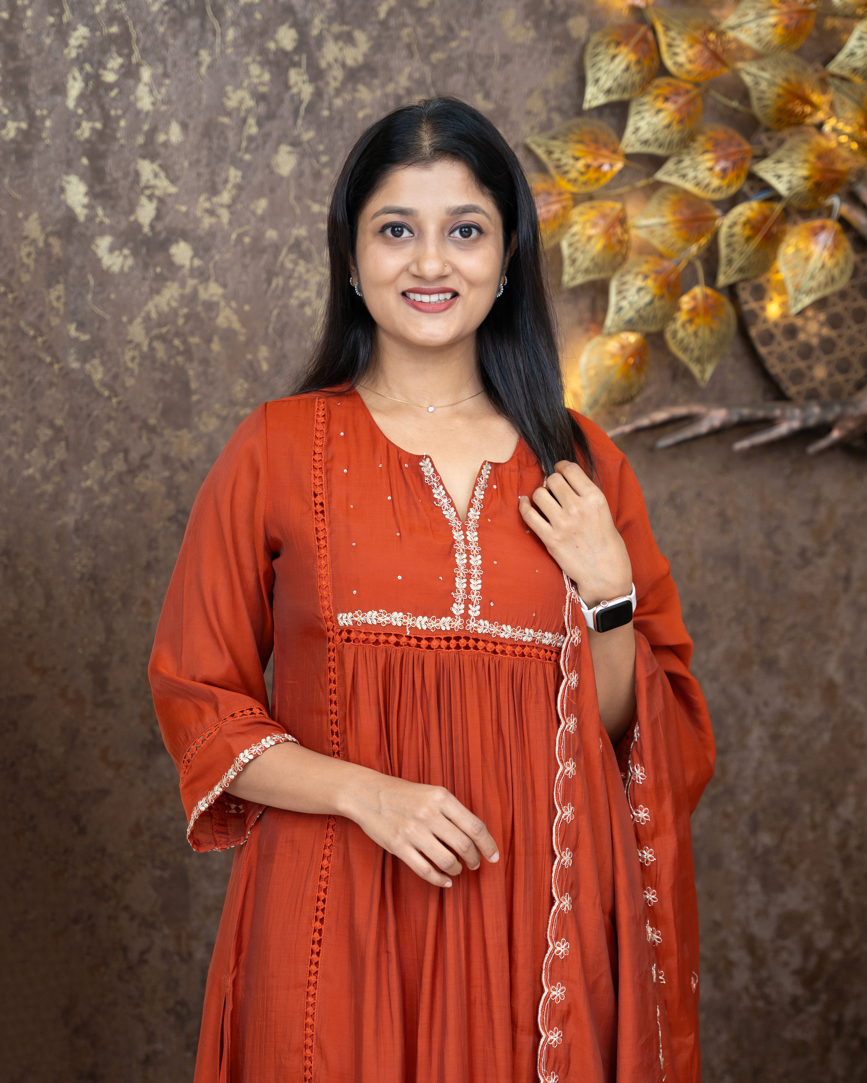 Load image into Gallery viewer, Mul Chanderi Suit-4509
