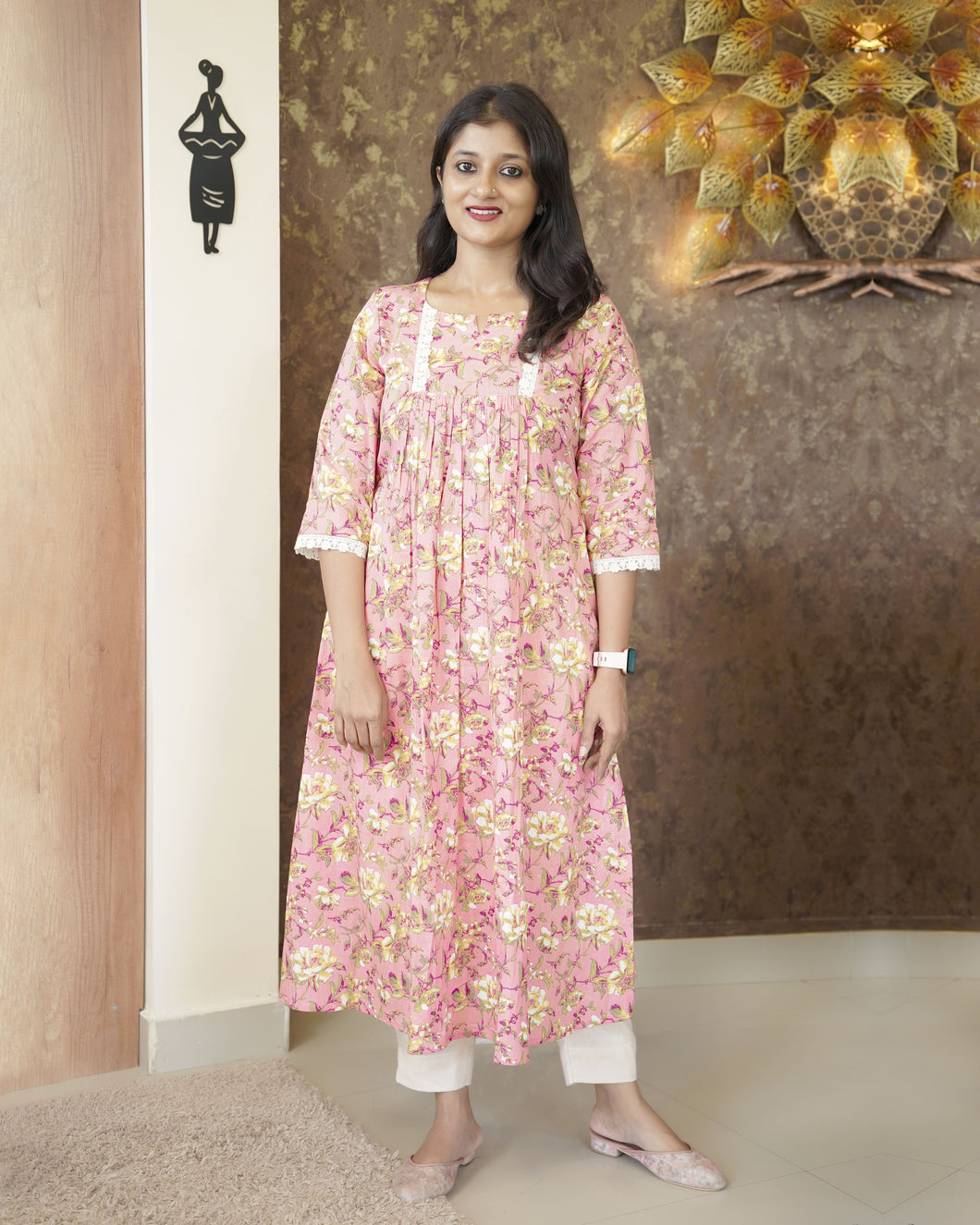 Pure Cotton A-line Kurti(Pre-Order)-5435