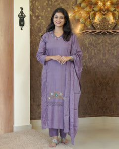 Mull Cotton Kurti Set-00008