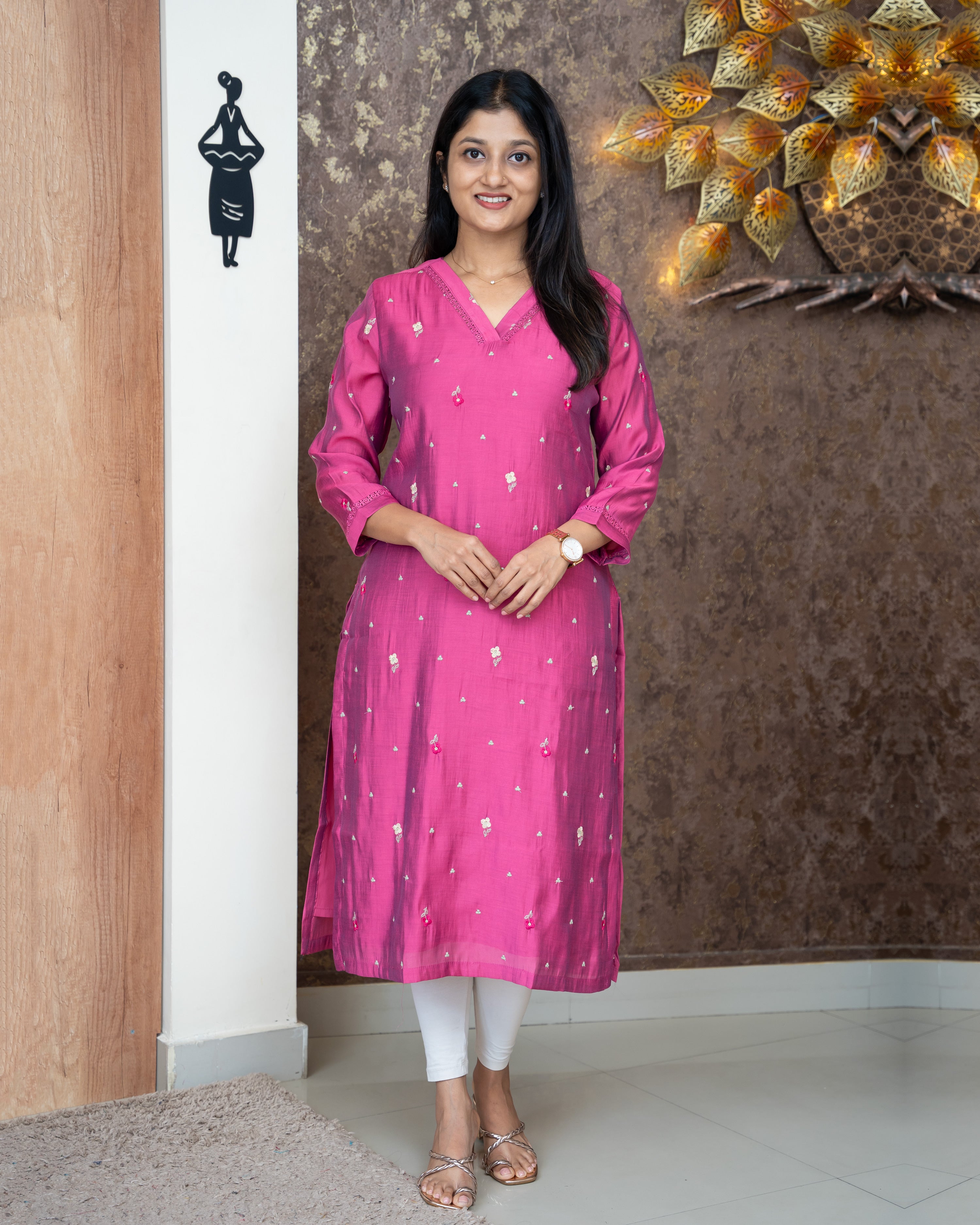 Load image into Gallery viewer, Semi Silk Kurti-4823
