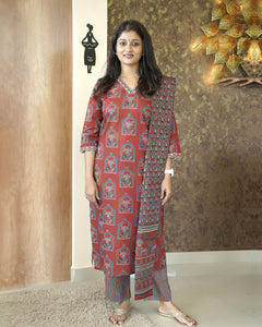 Pure Cotton Kurti Set-0230