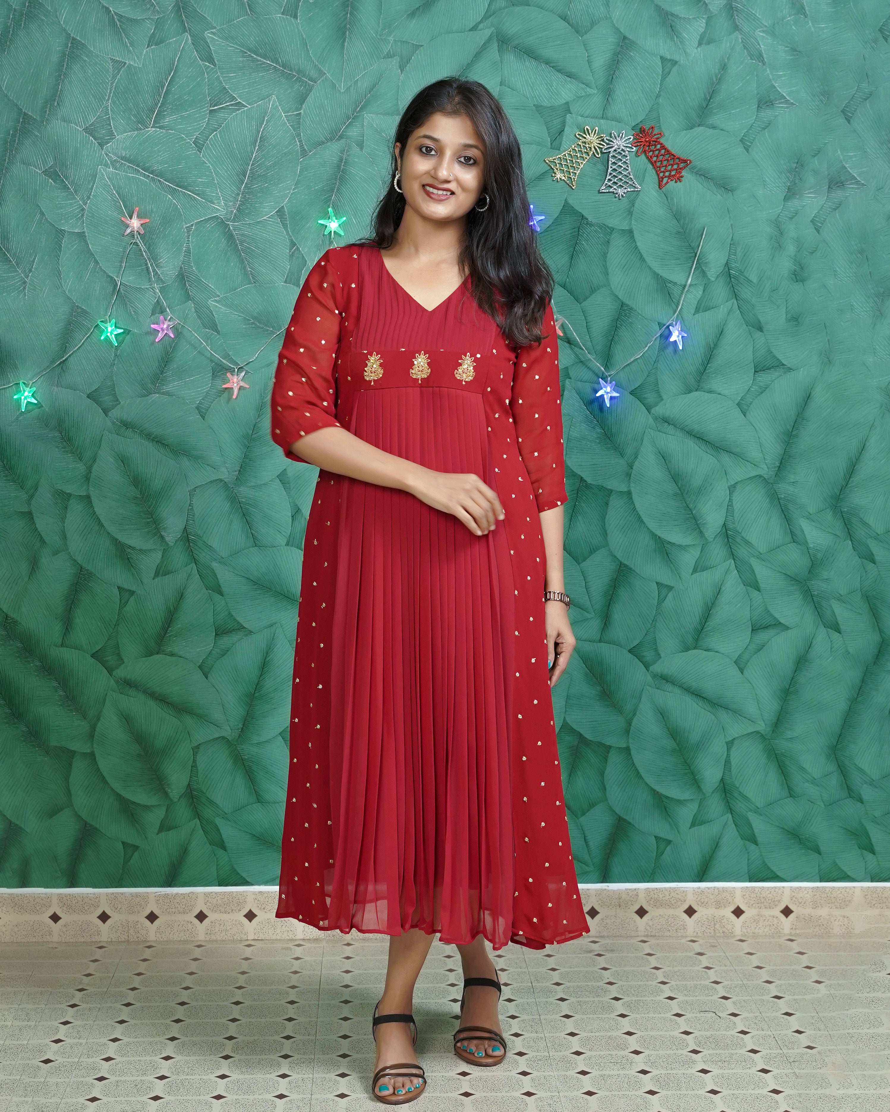 Load image into Gallery viewer, Designer Georgette Kurti- 5466(Pre-Order)
