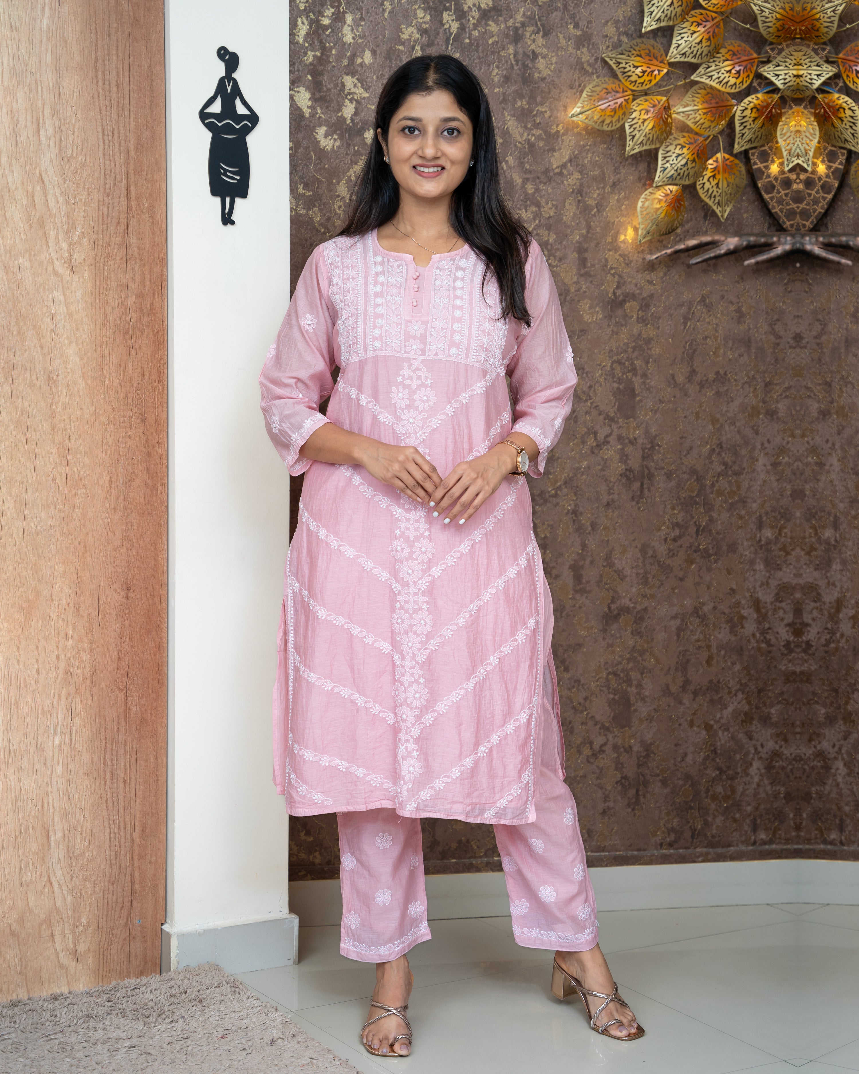 Load image into Gallery viewer, Mul Chanderi Co-Ord Set-4965
