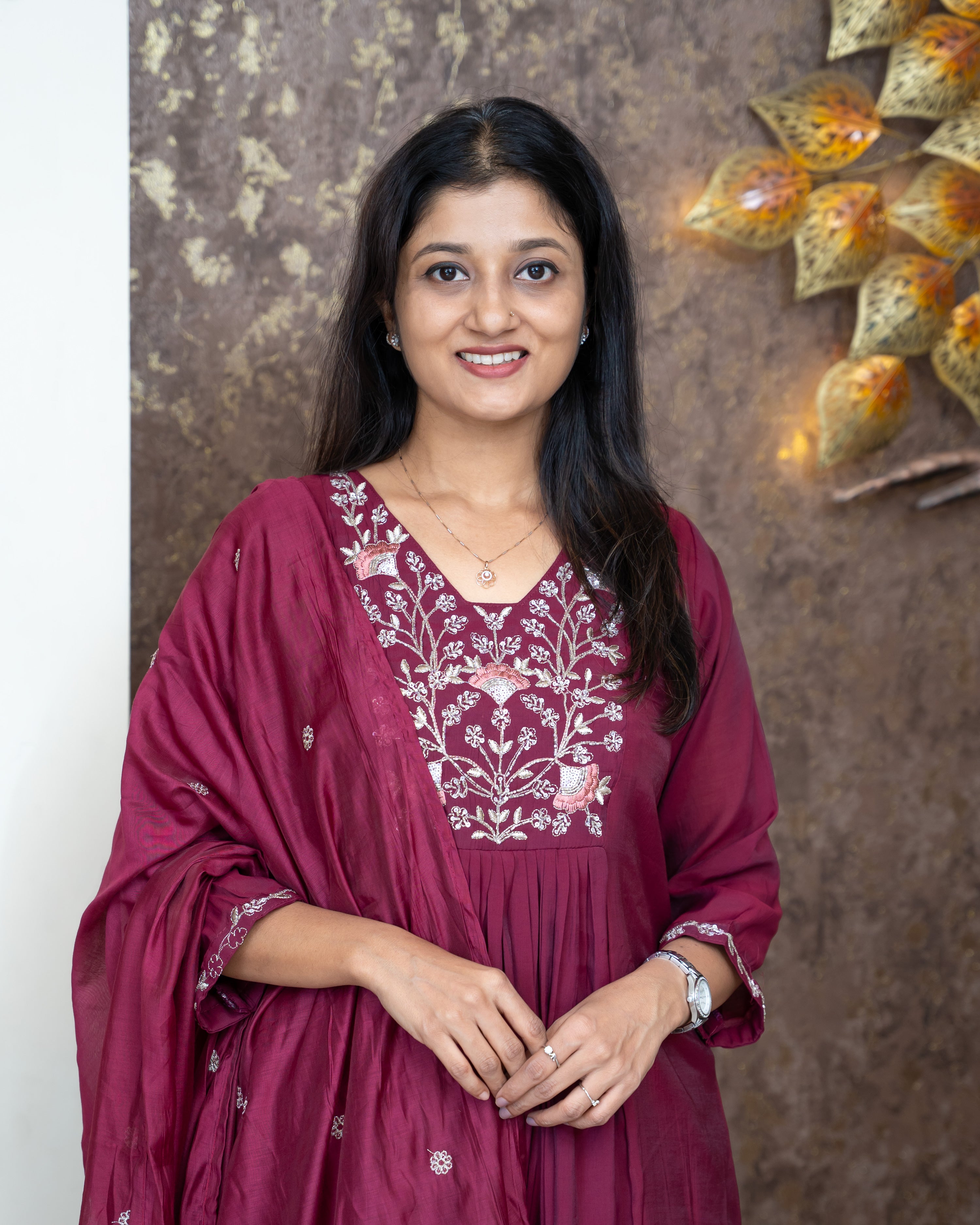 Load image into Gallery viewer, Mul Chanderi Suit-5127
