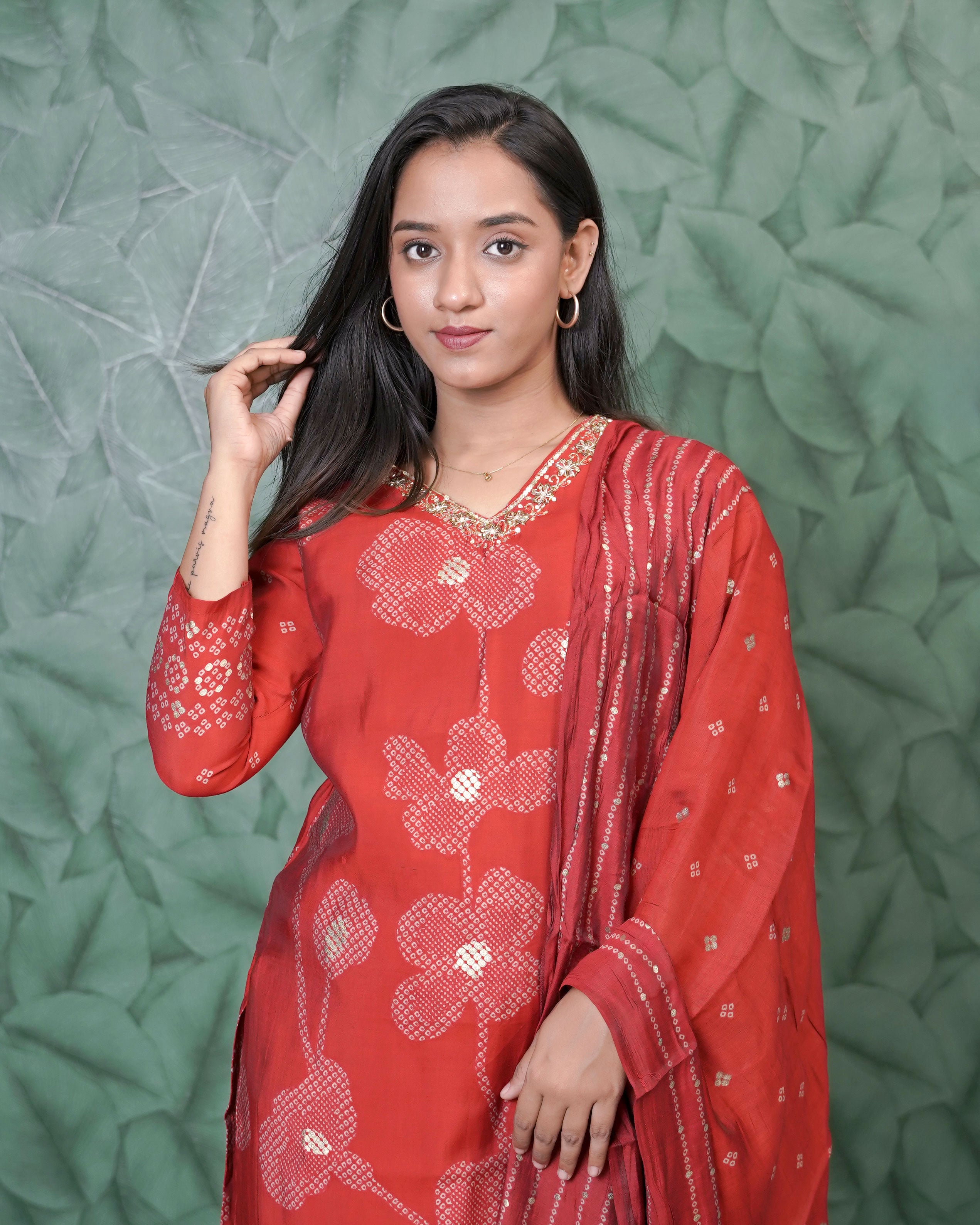 Load image into Gallery viewer, Muslin Silk Kurti Set - 0367
