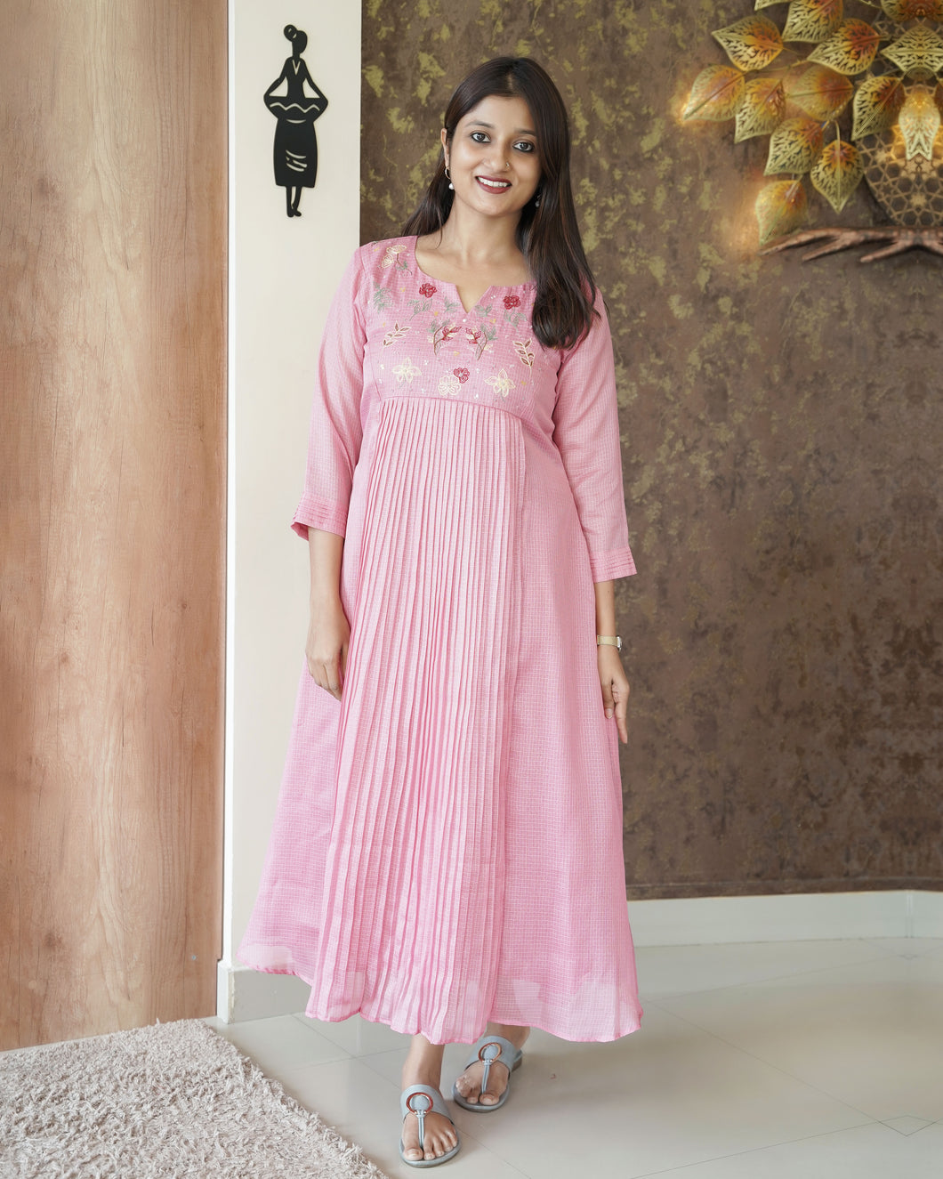 Silky Kotta A-line Kurti(Pre-Order)-0438